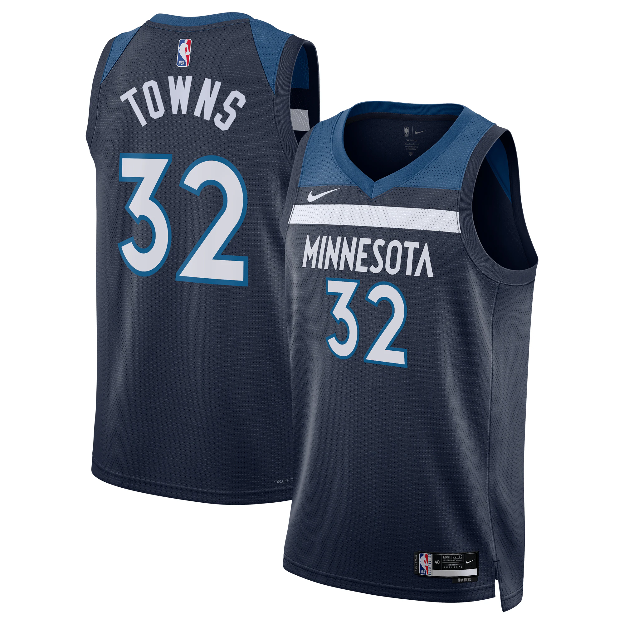 Nike Karl-Anthony Towns Jersey Navy #32 - Premium Icon Edition Fan Gear