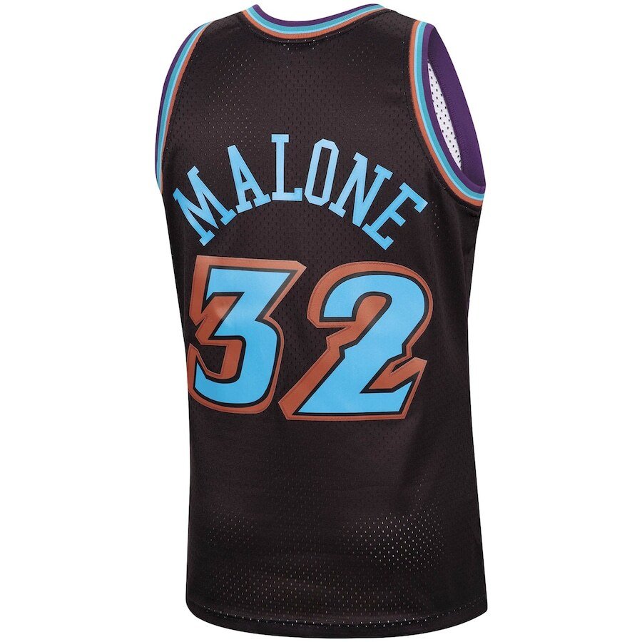Mitchell Ness Karl Malone Black Jazz Jersey - Premium 1996-97 Swingman #32