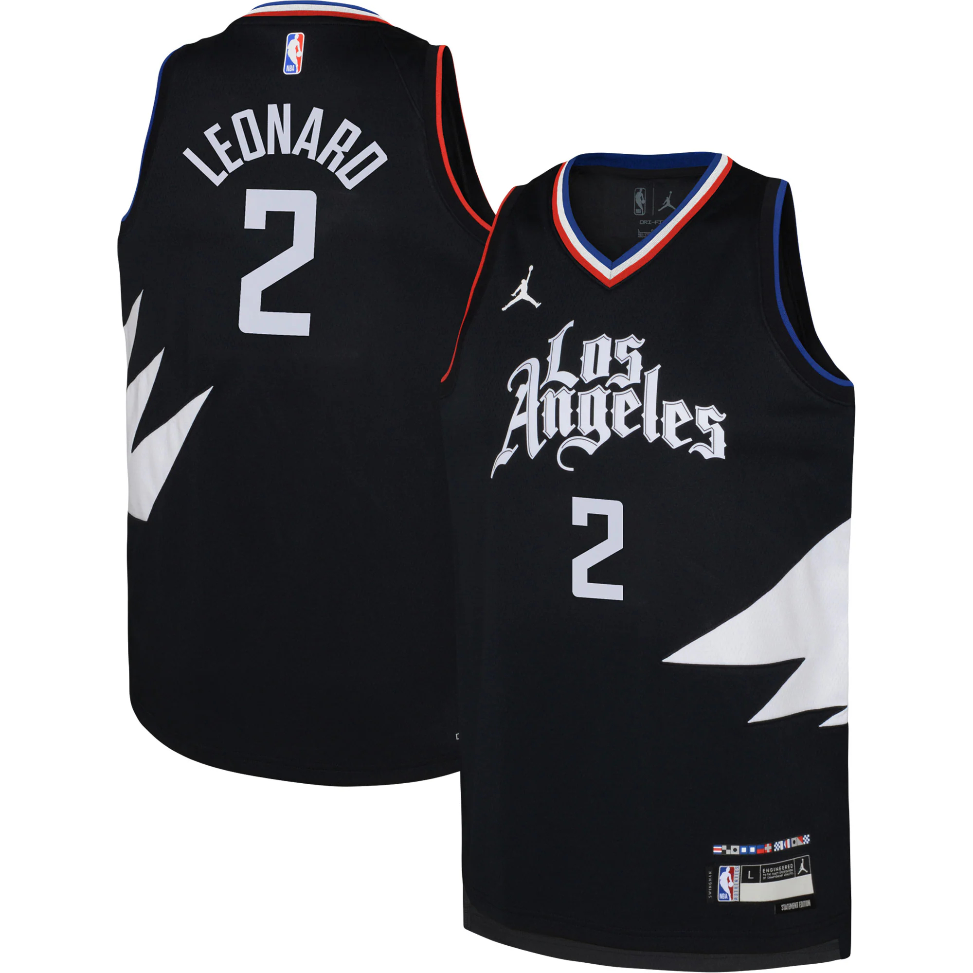 Jordan Kawhi Leonard Black Jersey - Outstanding 2024 Clippers Statement Edition