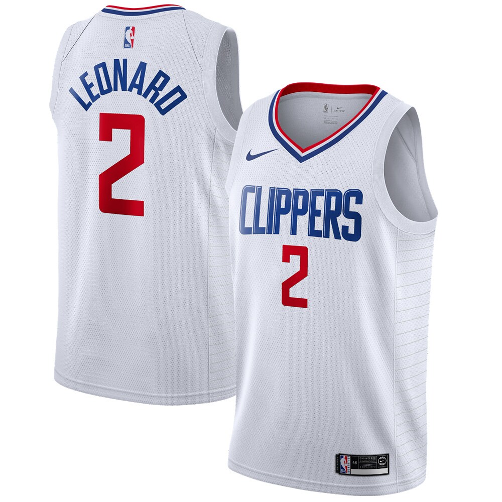 Premium Nike Kawhi Leonard Swingman Jersey - White #2 Clippers