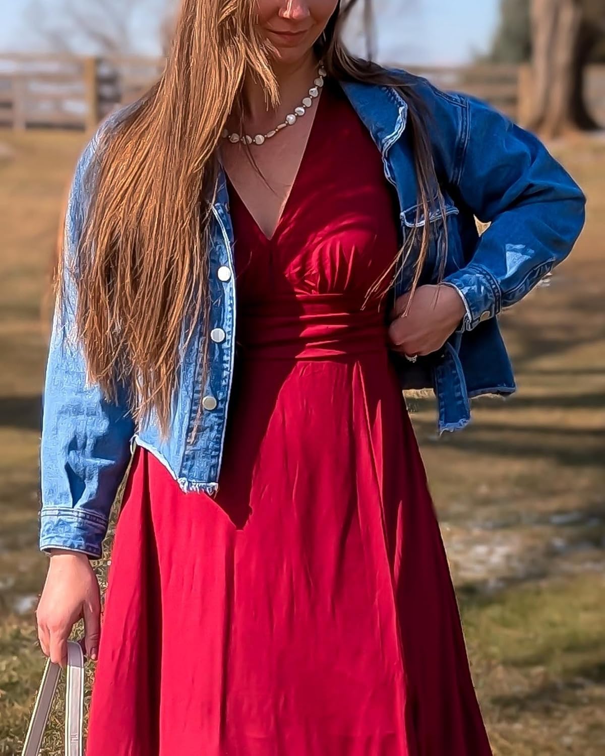 Kedera Womens Denim Jacket Distressed Frayed Ripped Jean Jacket Casual Button Down Light Jackets with Pockets