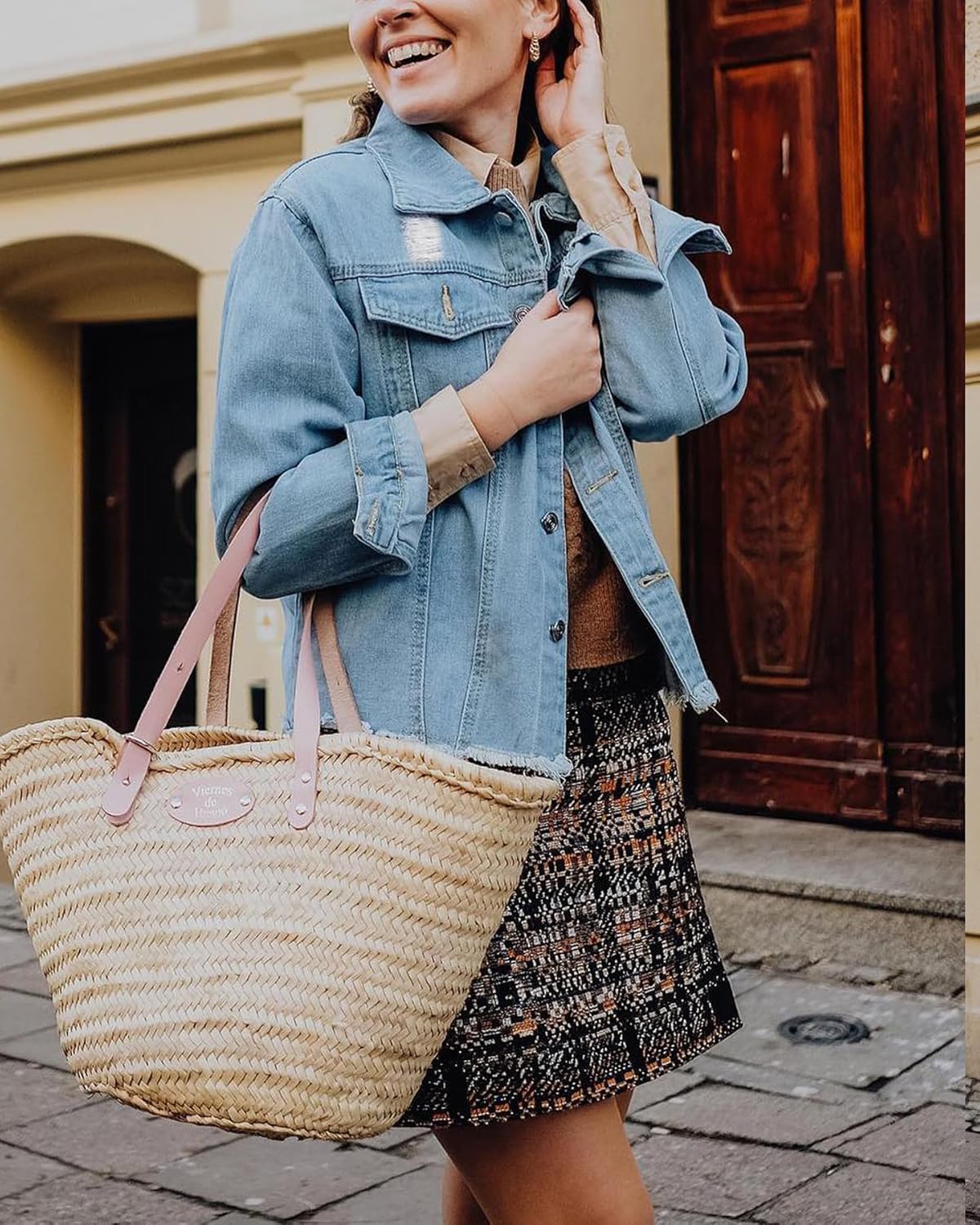 Kedera Womens Denim Jacket Distressed Frayed Ripped Jean Jacket Casual Button Down Light Jackets with Pockets