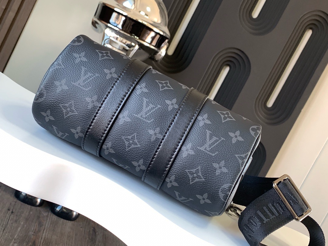 Keepall Bandoulière 25 Monogram Eclipse Brown Bag - Bag | LOUIS VUITTON