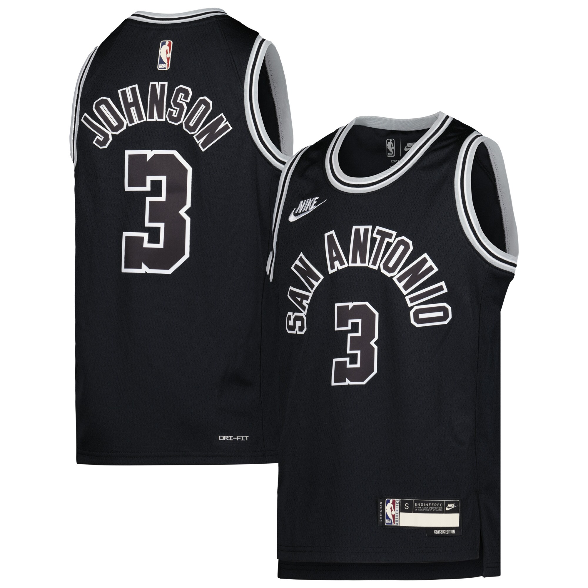 Nike Keldon Johnson Youth Swingman Jersey Black – Premium 2022/23