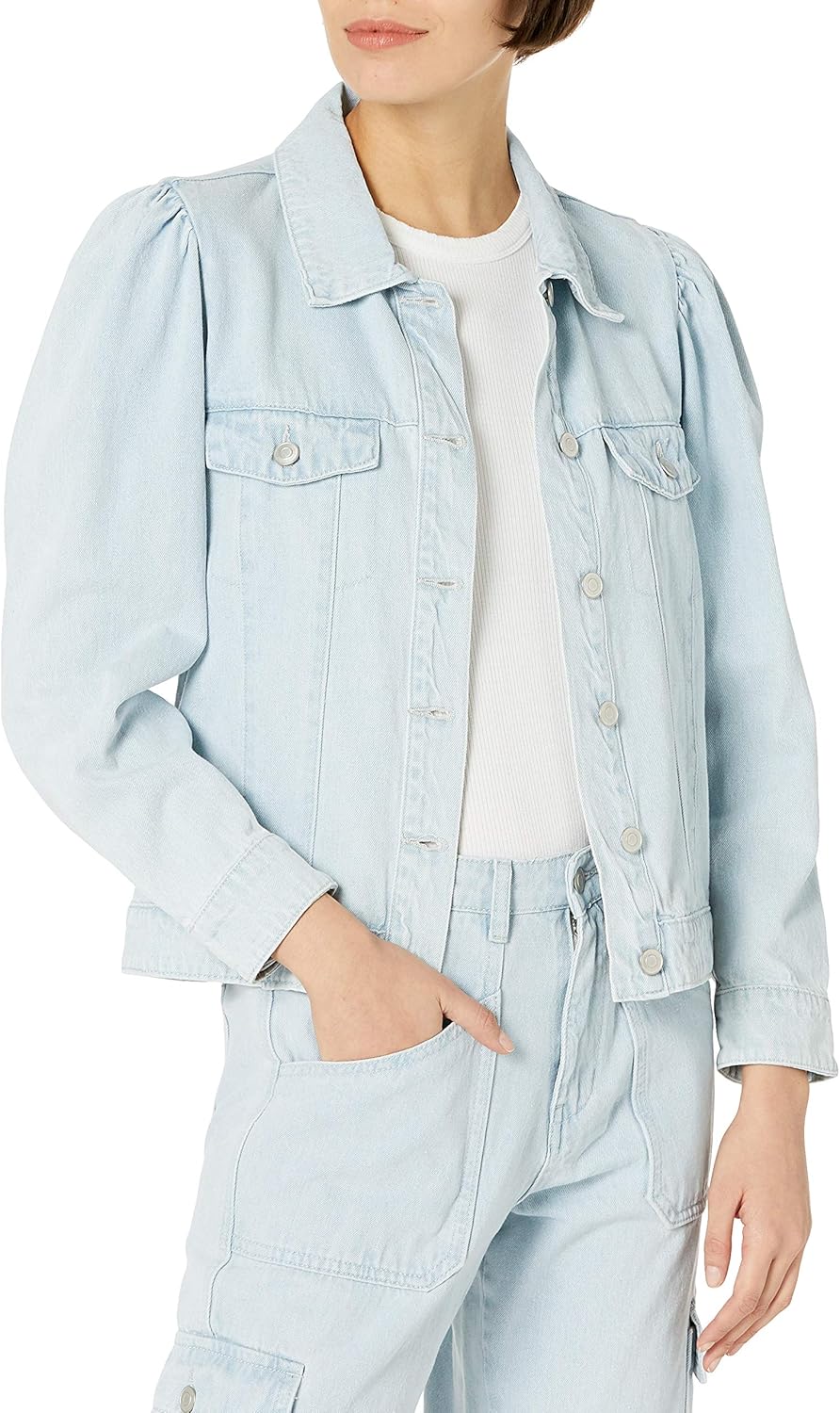 KENDALL + KYLIE Women’s Puff Sleeve Denim Jacket – Amazon Exclusive