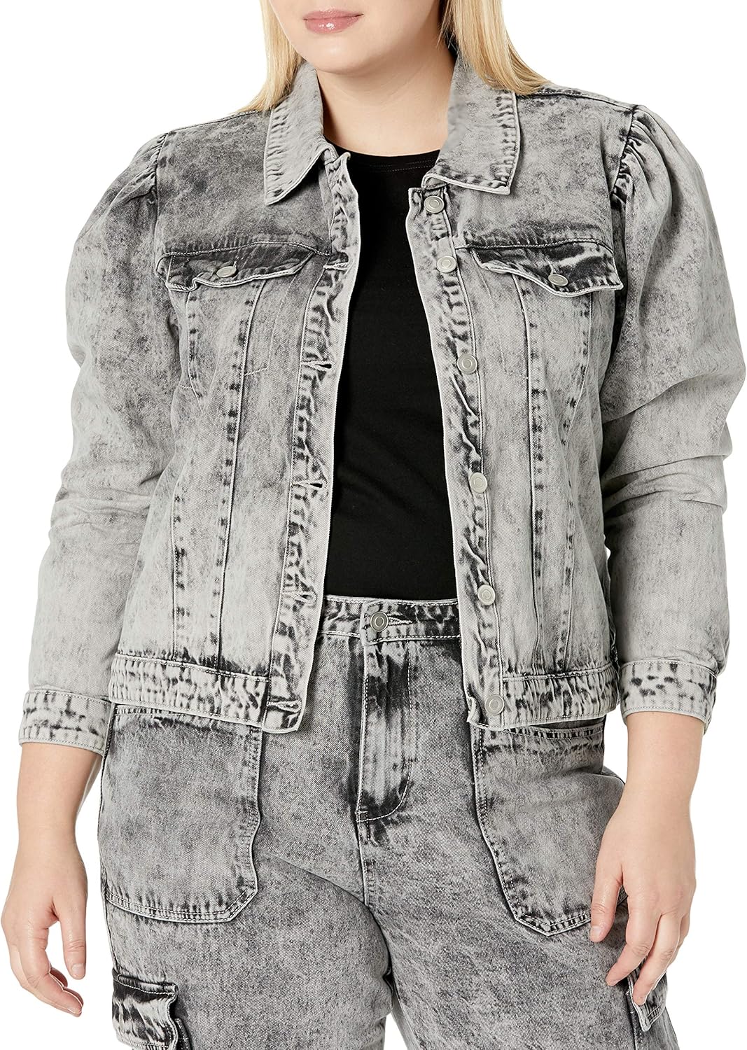 KENDALL + KYLIE Women’s Puff Sleeve Denim Jacket – Amazon Exclusive