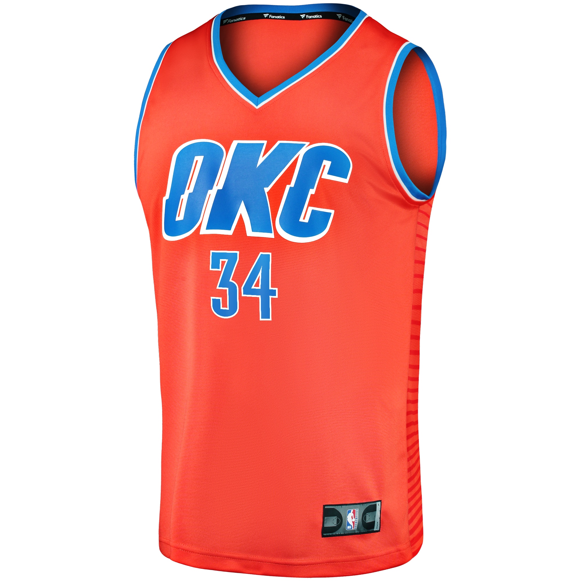 Fanatics Kenrich Williams Orange Jersey - Exclusive #34 OKC Thunder 2024