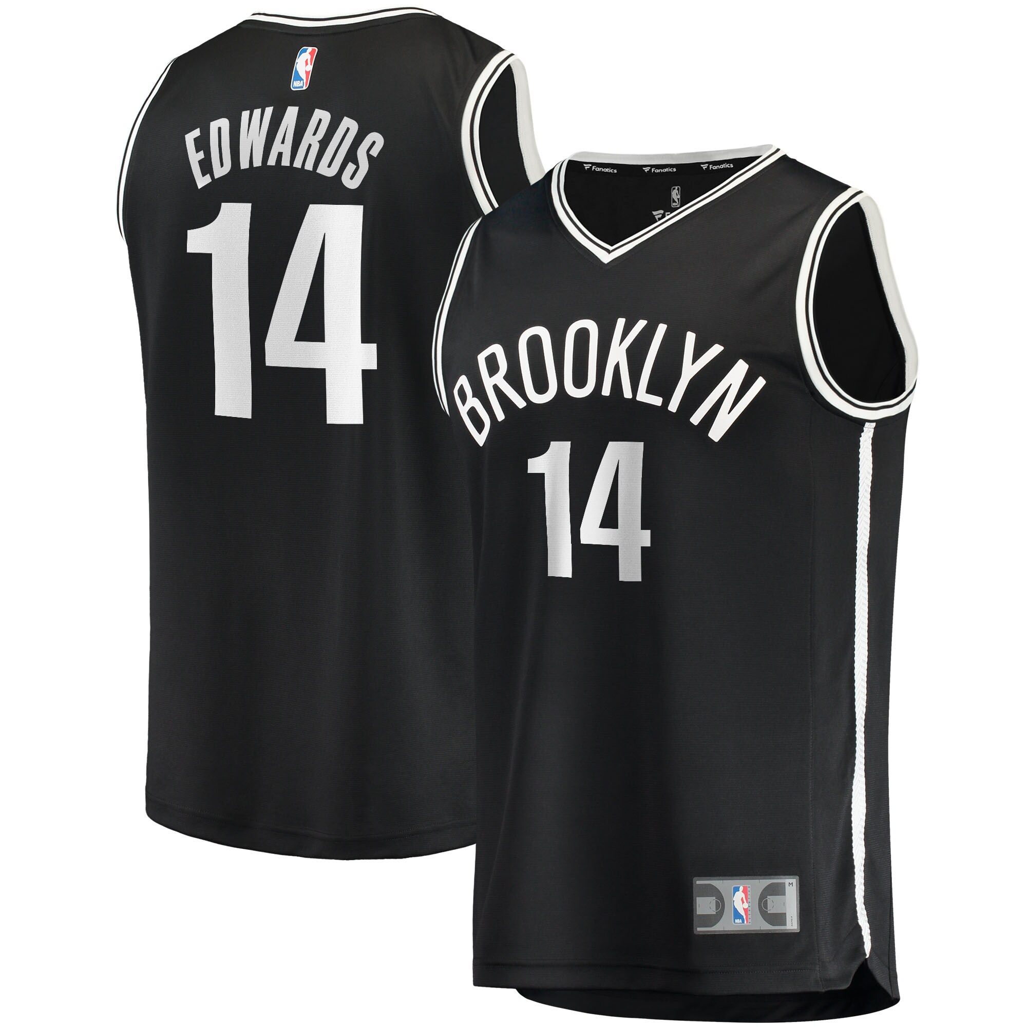 Kessler Edwards Nets Black Jersey #14 – Amazing Fanatics Branded Replica 2021/22