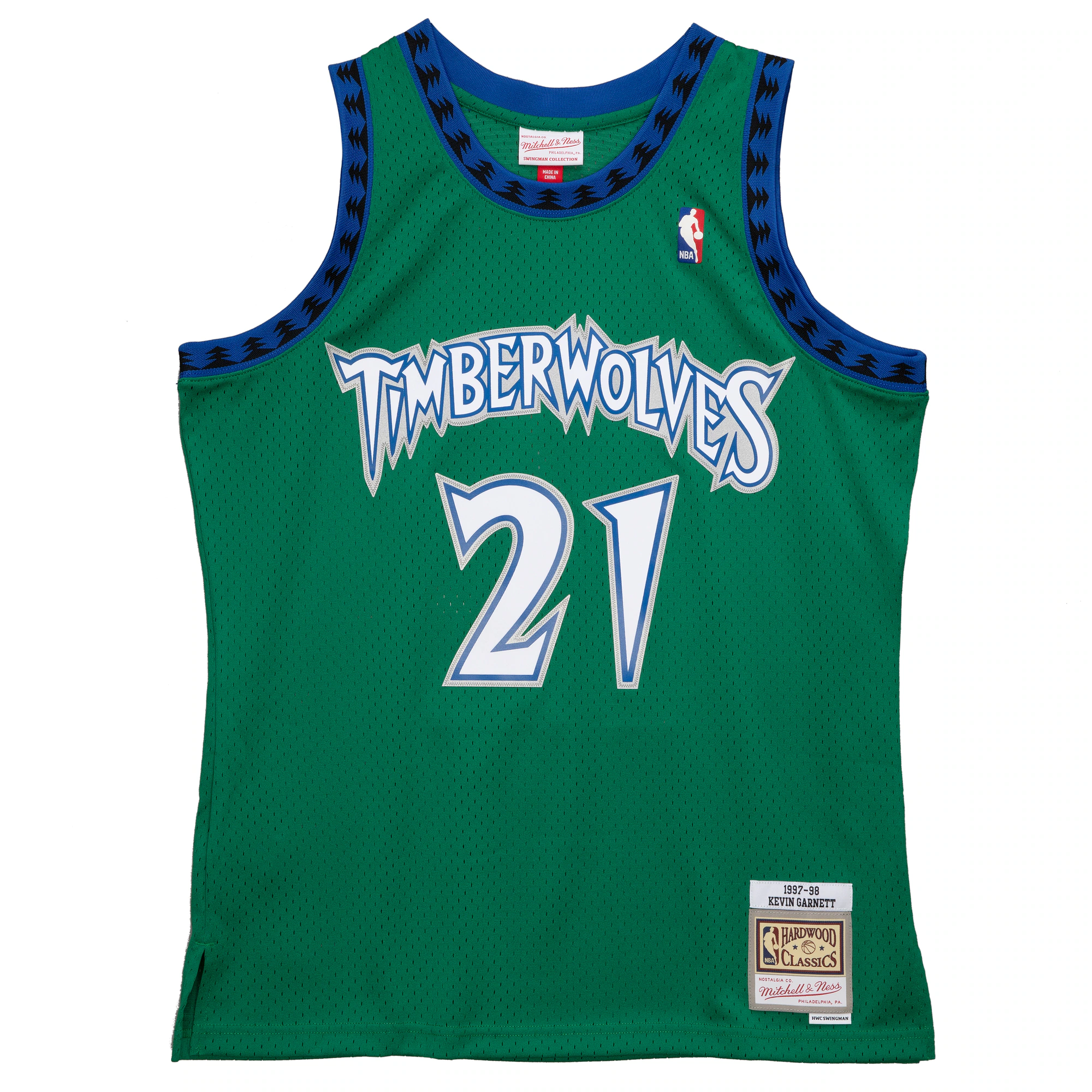 Kevin Garnett Minnesota Timberwolves Mitchell & Ness 1997-98 Hardwood Classics Reload 2.0 Swingman Jersey – Green