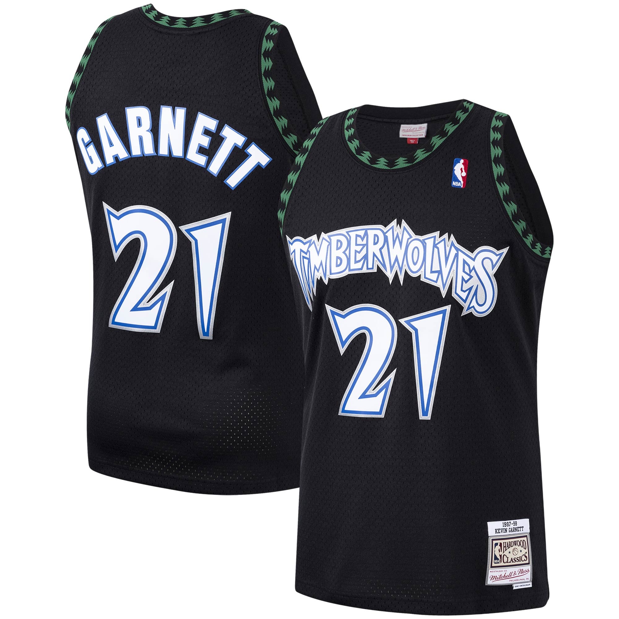 Mitchell Ness Garnett Swingman Jersey - Premium 1997/98 Timberwolves Hardwood Classic