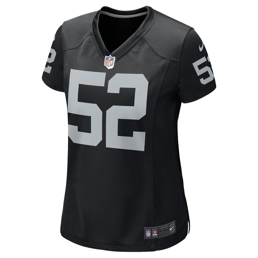 Khalil Mack Las Vegas Raiders Nike Girls Youth Game Jersey - Black