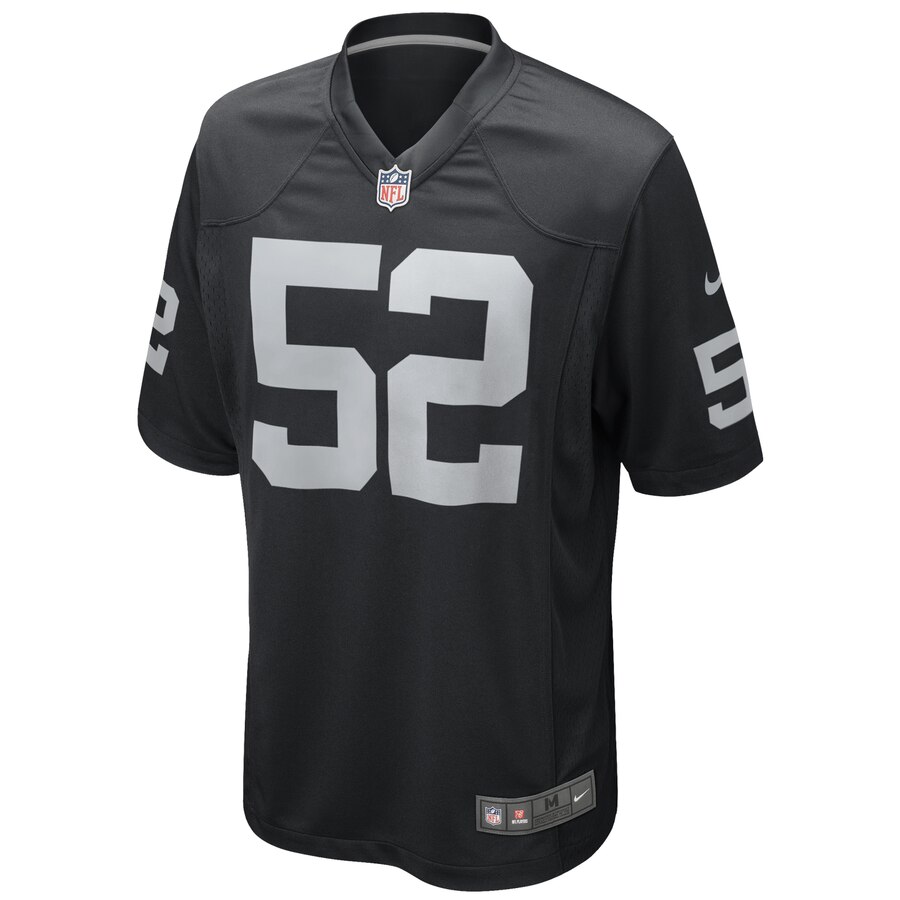 Khalil Mack Las Vegas Raiders Nike Youth Team Color Game Jersey - Black