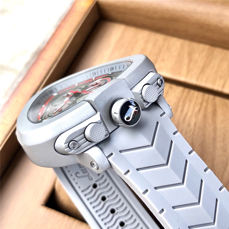 Lamborghini Grey Chronograph - Unique Shield Design Watch - Image 2