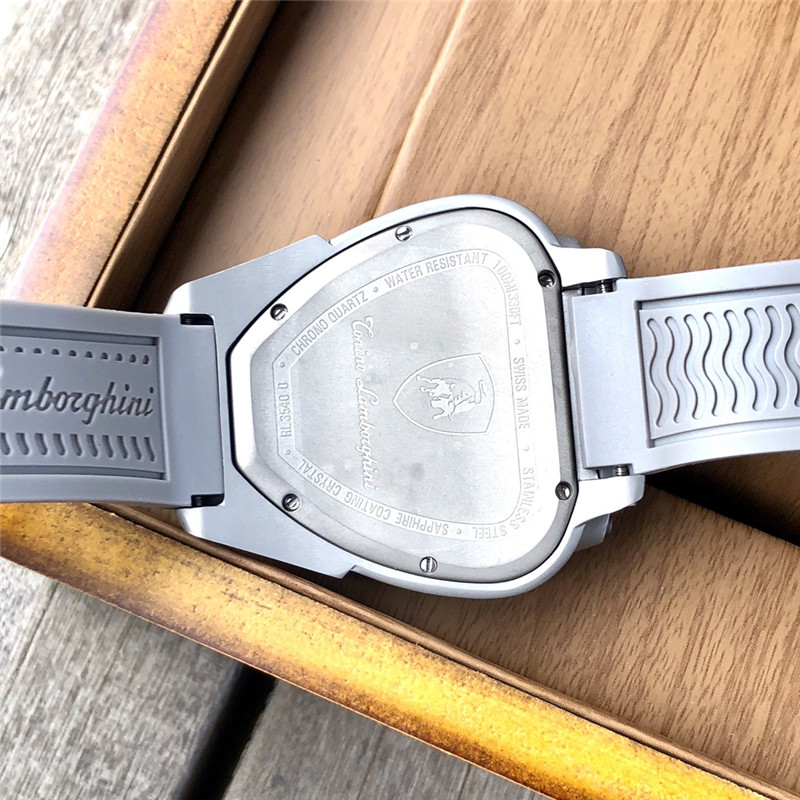 Lamborghini Grey Chronograph - Unique Shield Design Watch - Image 3