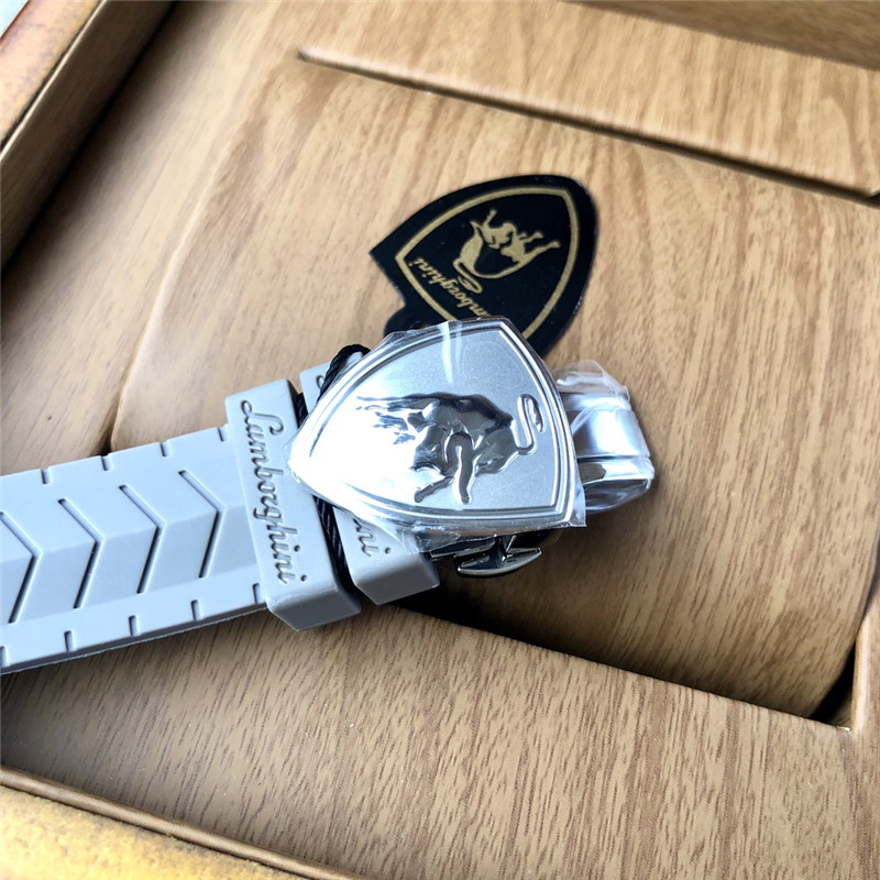 Lamborghini Grey Chronograph - Unique Shield Design Watch - Image 6