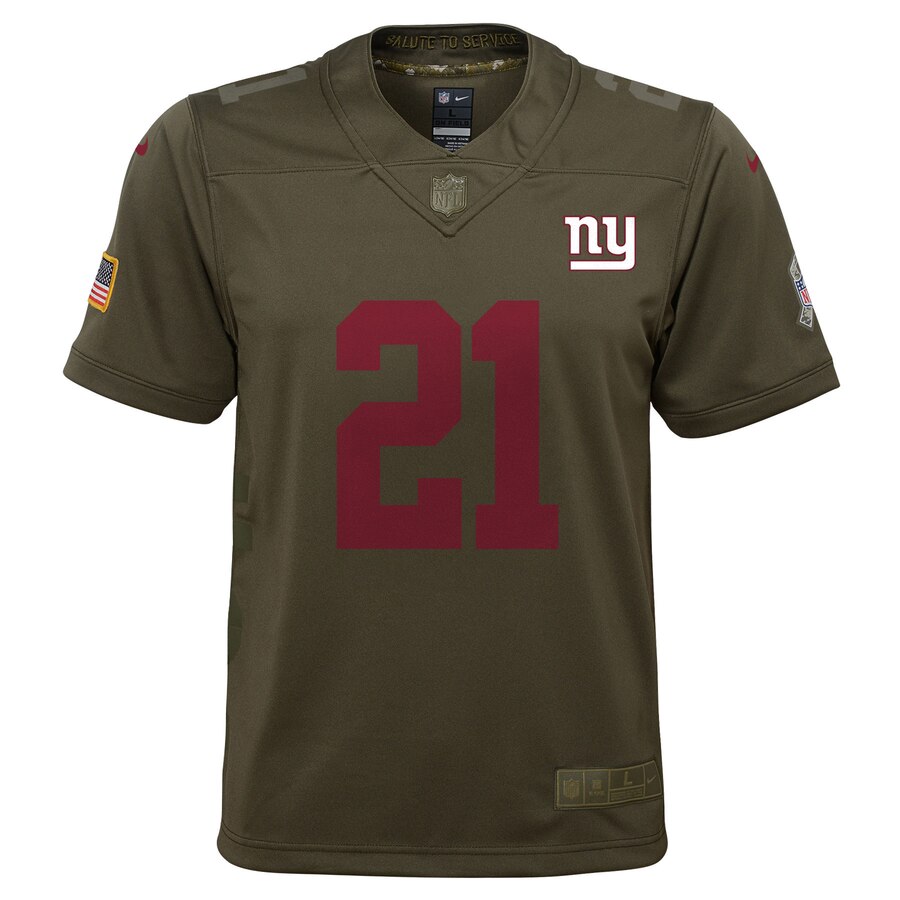 Landon Collins New York Giants Nike Youth Salute to Service Game Jersey - Olive