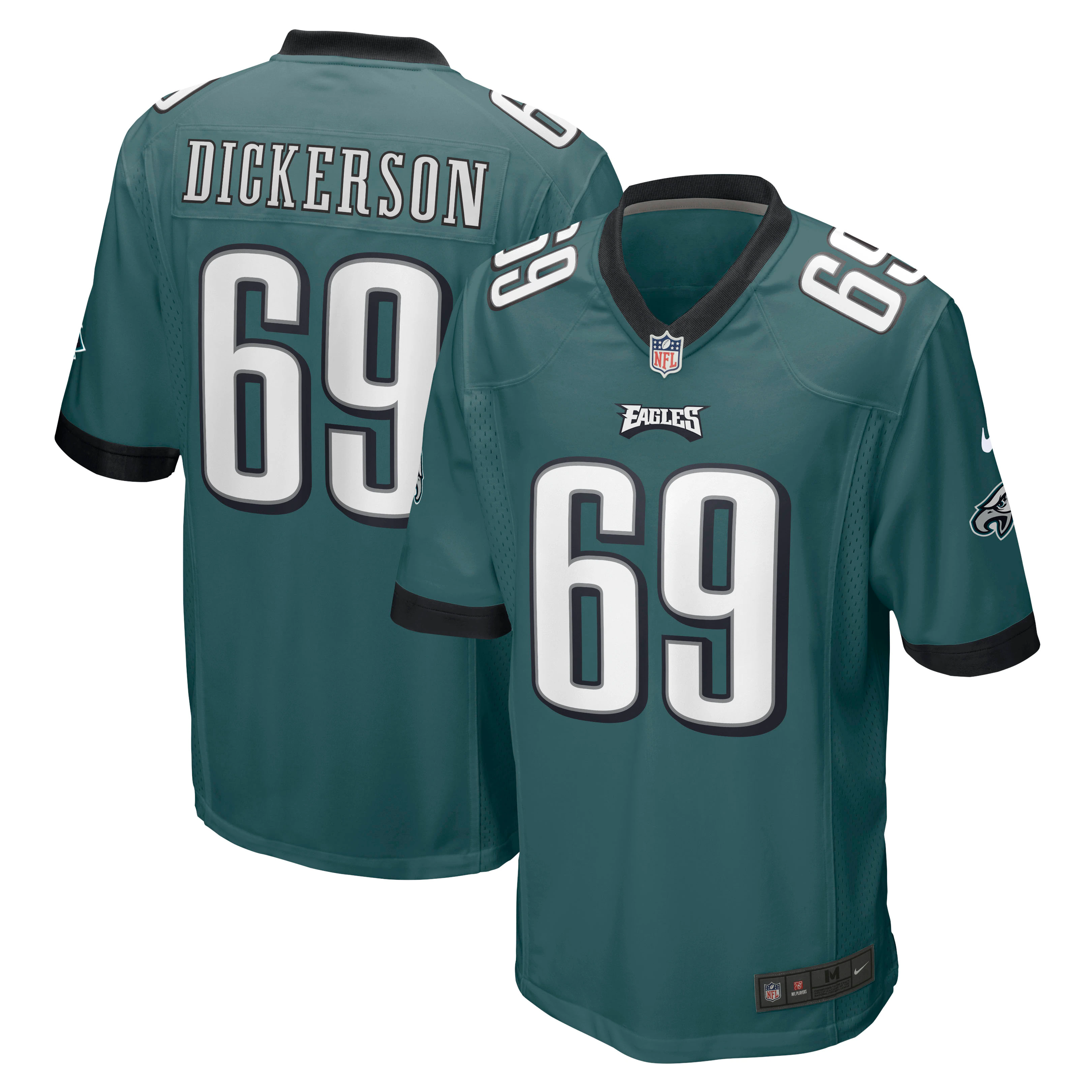 Landon Dickerson Philadelphia Eagles Nike Game Player Jersey – Midnight Green