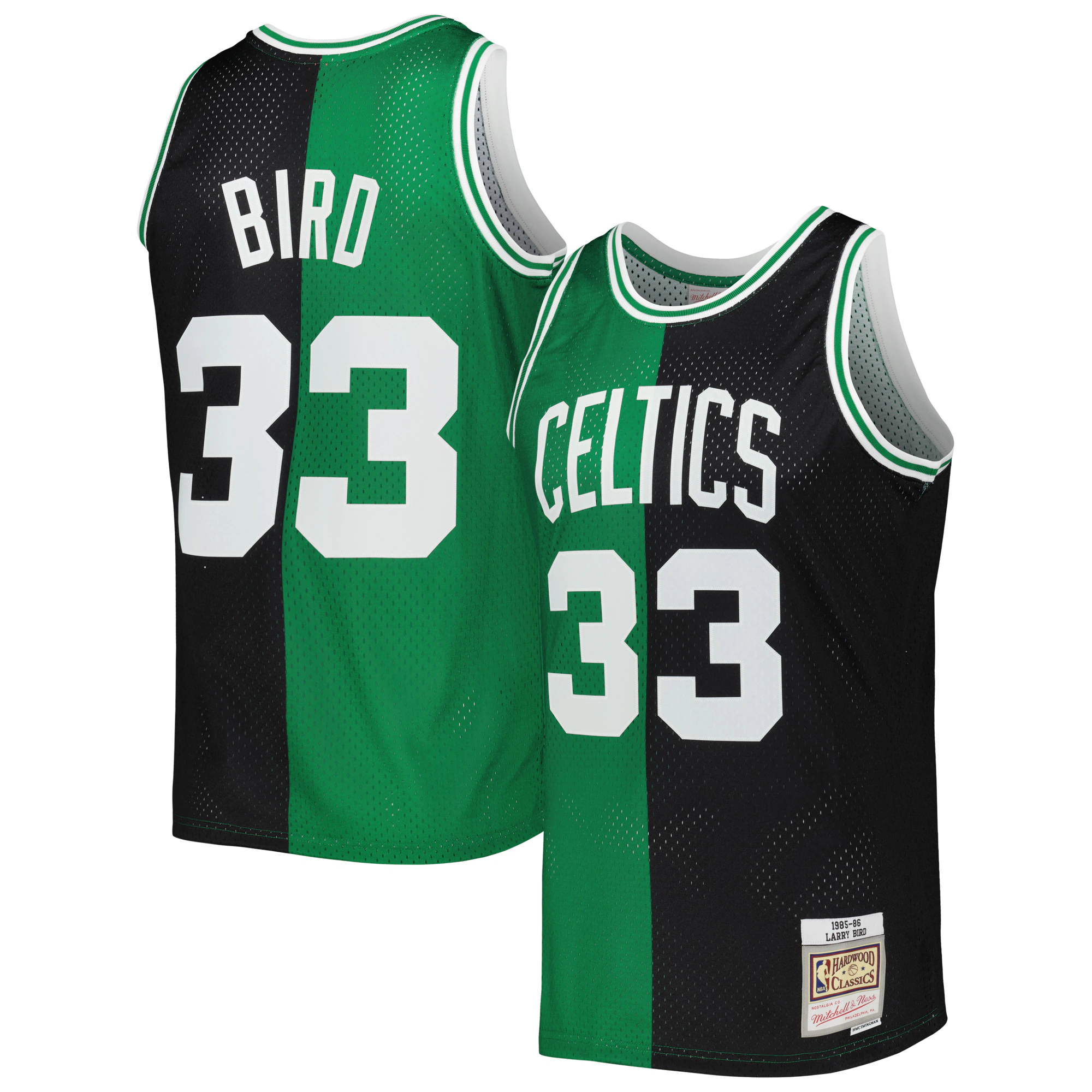 Mitchell & Ness Larry Bird Split Jersey 1985/86 - Outstanding #33