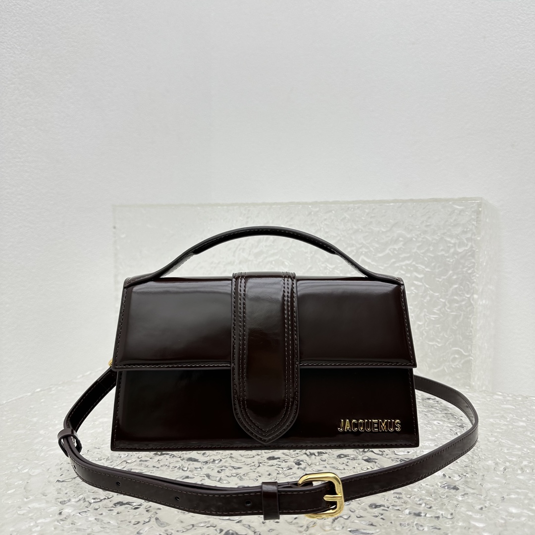Le bambino leather crossbody bag Jacquemus black