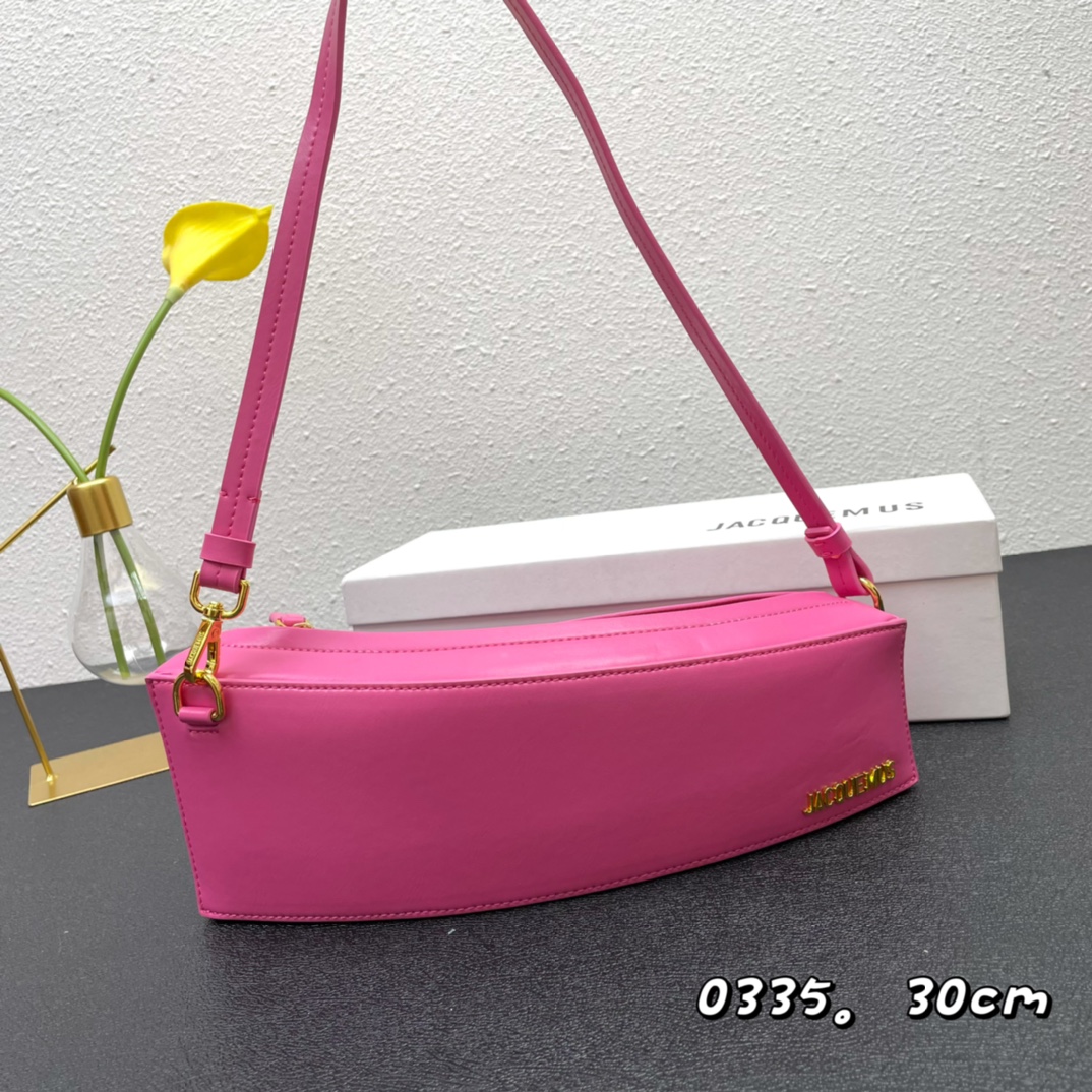 Le bomba leather handbag Jacquemus Pink in Leather -