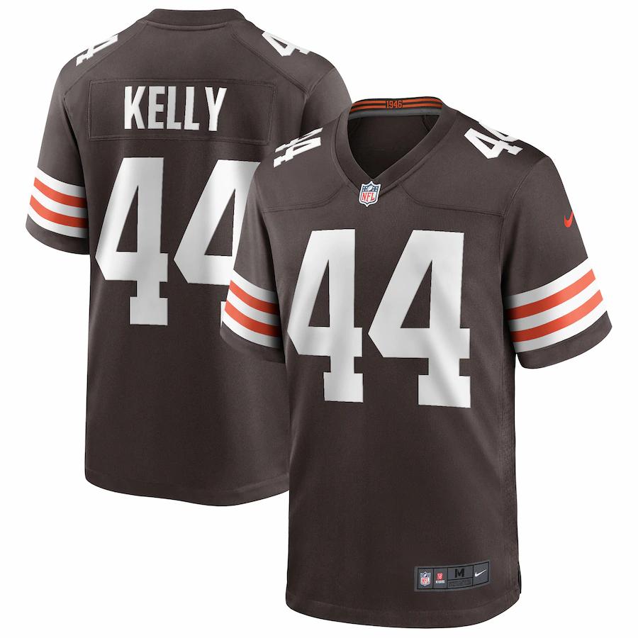 Browns Kelly #44 Brown Jersey - Nike - Men's Replica