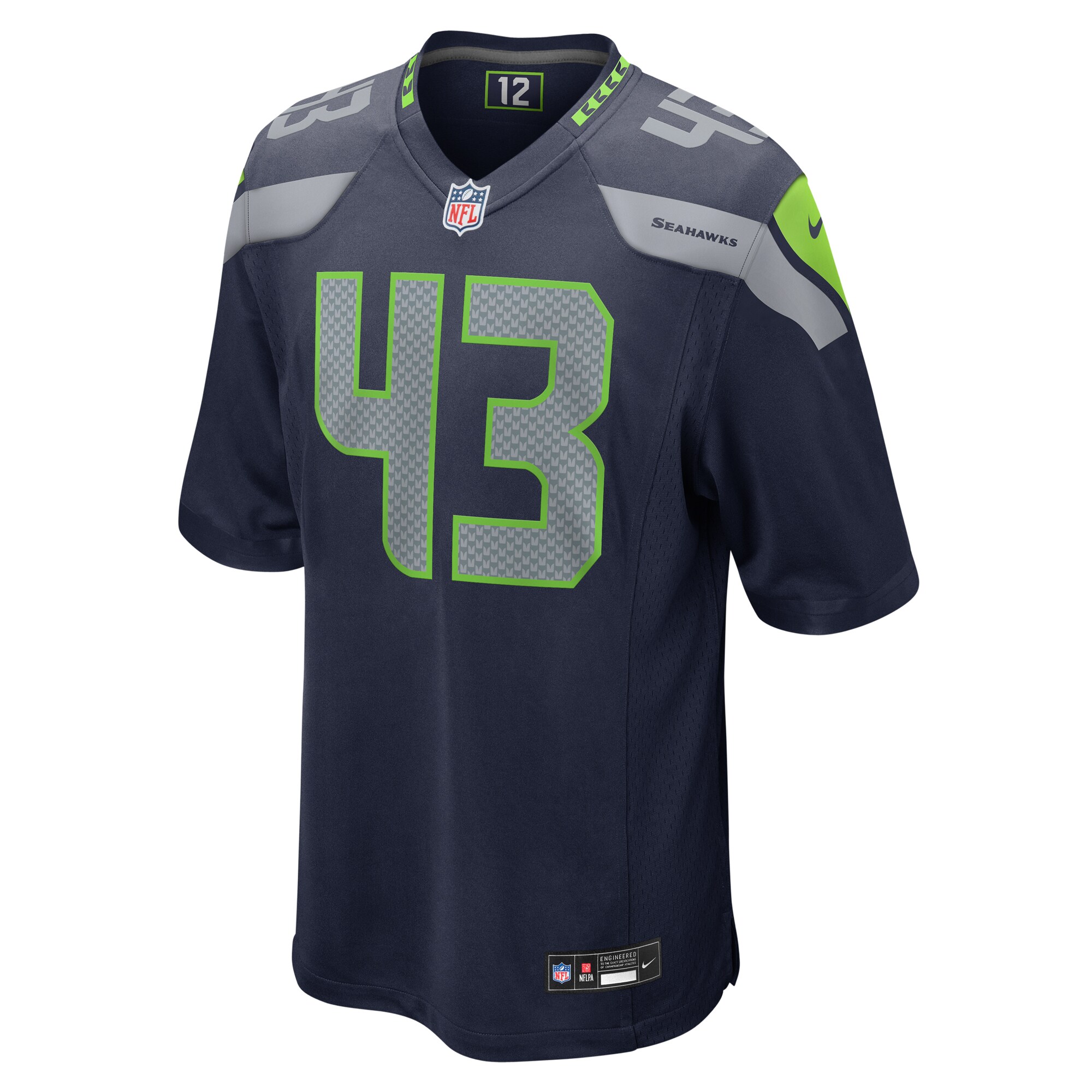 Levi Bell Seattle Seahawks Nike Team Game Jersey - College Navy