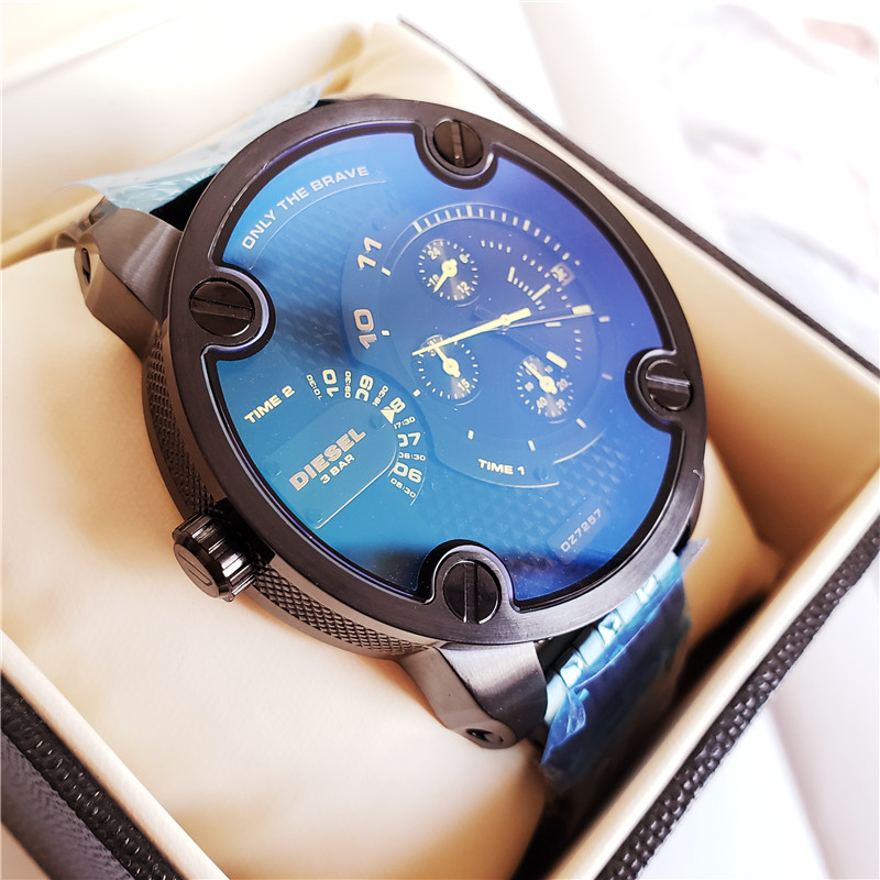 Diesel Blue Chronograph Watch - Diesel Only The Brave Blue Dial - Image 3