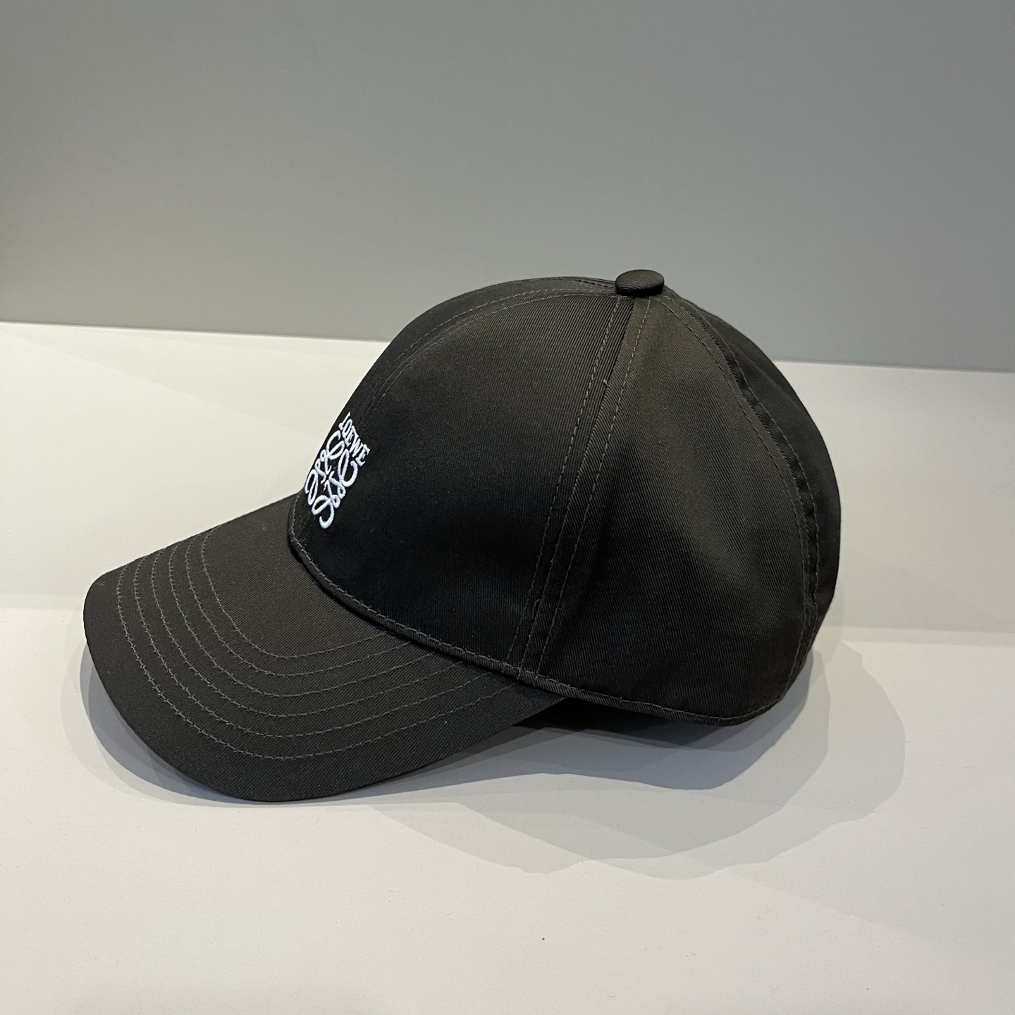Loewe Black Cotton Cap - Embroidered Logo