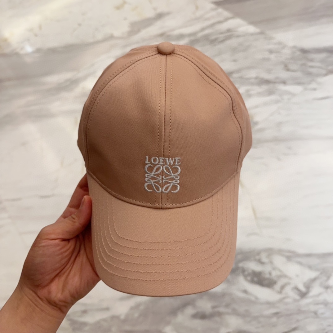 Loewe Beige Anagram Cap - Embroidered Logo