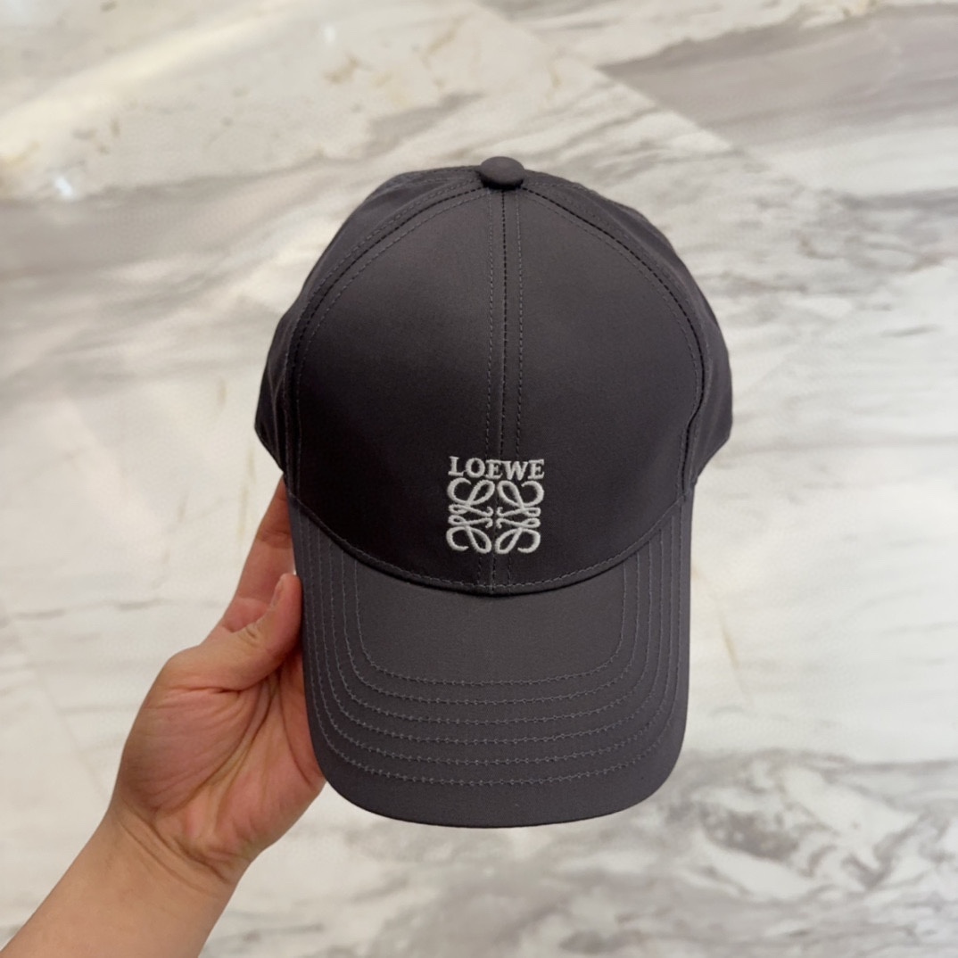 Loewe Anthracite Cap - Embroidered Anagram Logo