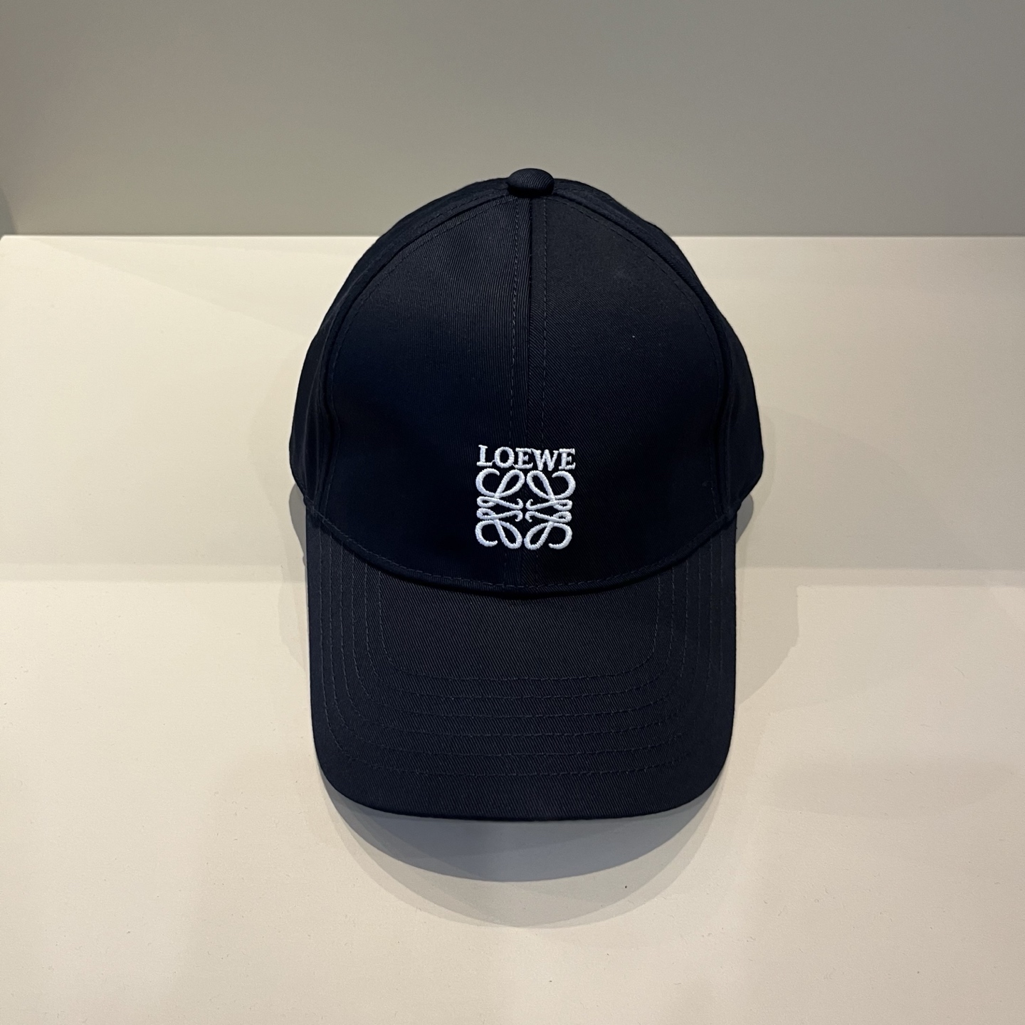 Loewe Navy Blue Cotton Cap - Embroidered Logo