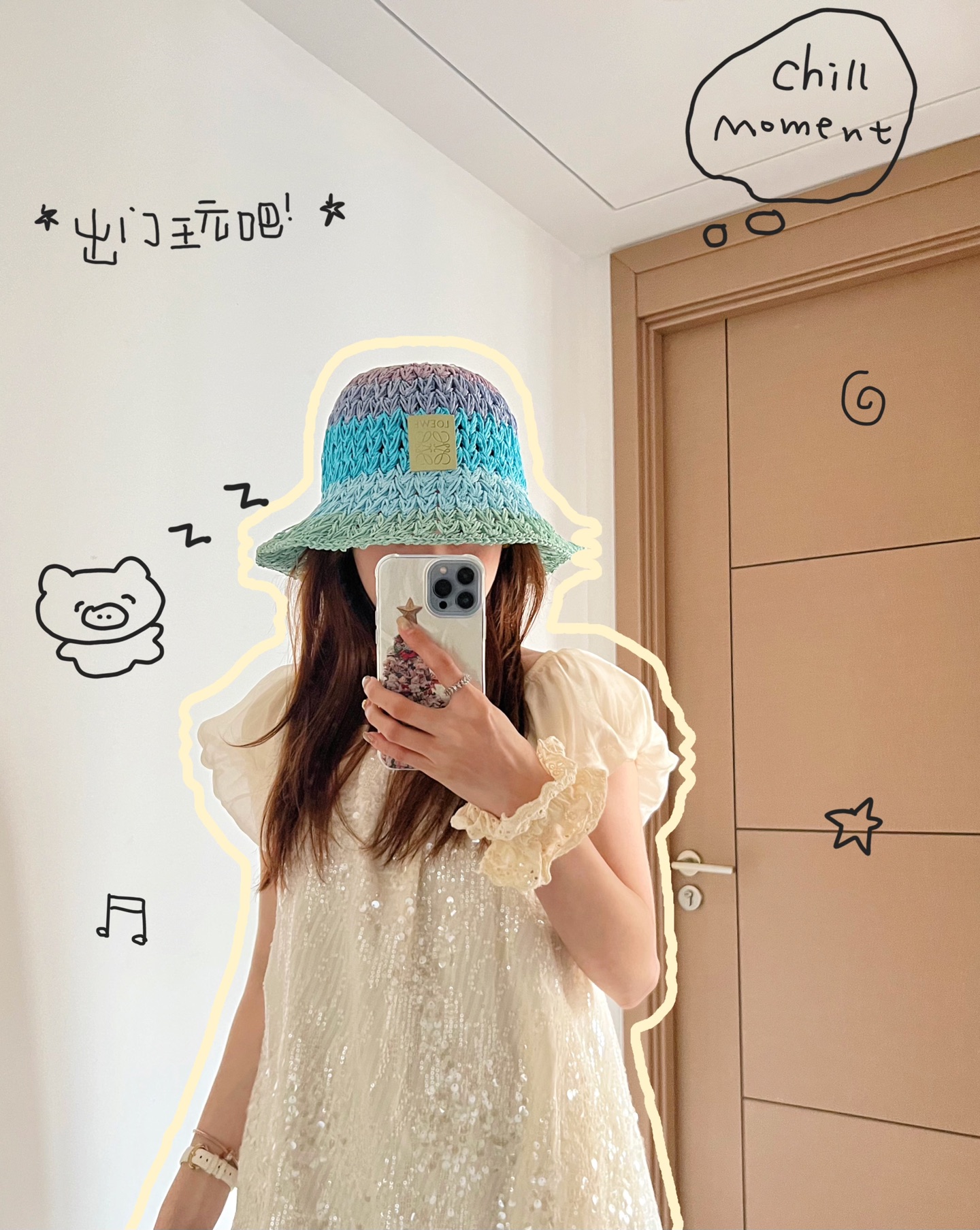 Loewe Crochet Bucket Hat - Loewe Gradient Crochet Bucket Hat - Pastel