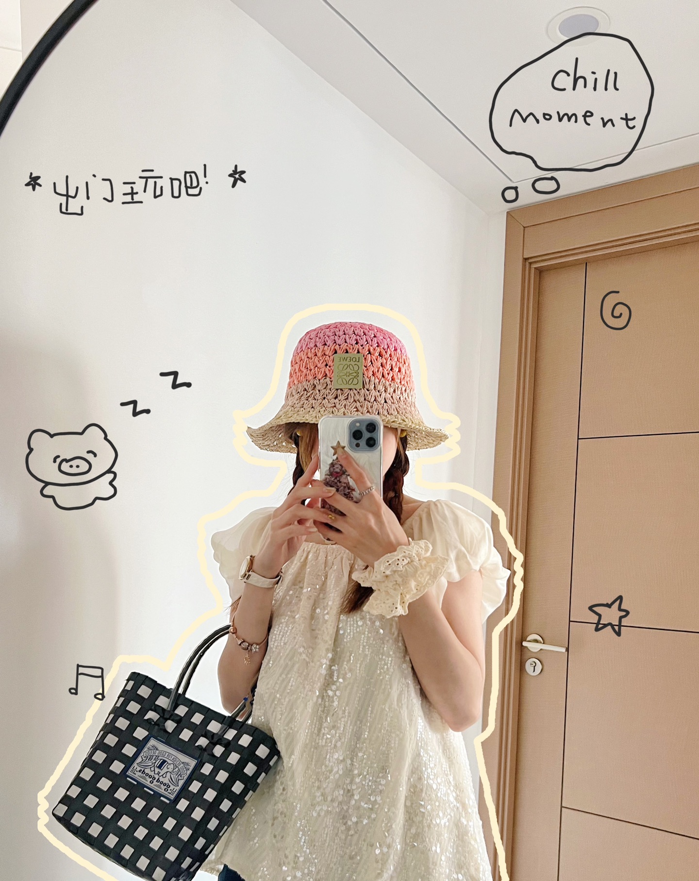 Loewe Pink Crochet Bucket Hat - Loewe Pink Ombre Crochet Bucket Hat