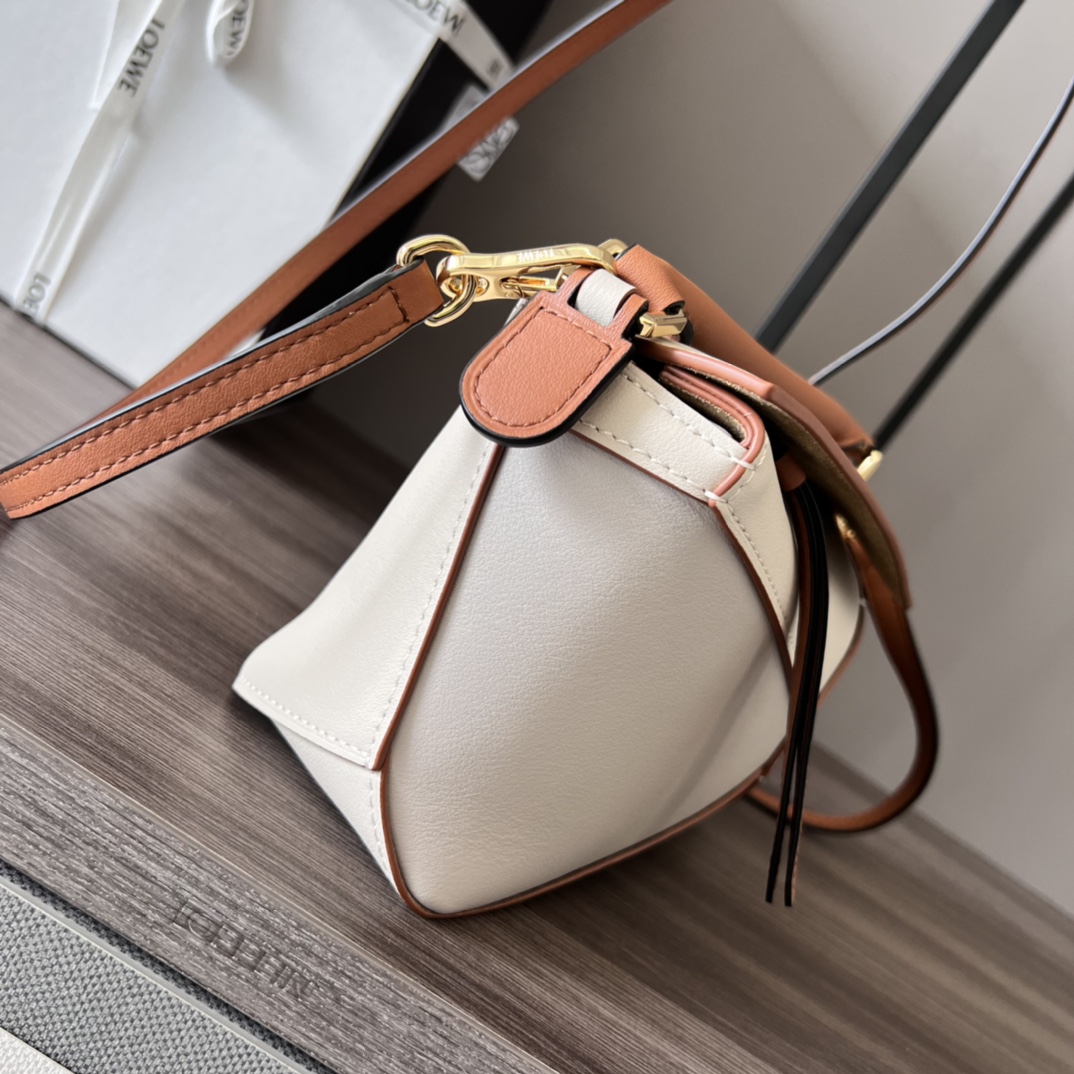 Loewe Puzzle Mini Bag in Ghost & Soft White