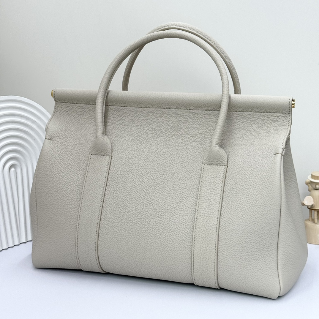 Loro Pi Loro Piana Loom bag L32 Grained Calfskin Sunday Morning/Sun Gold gray| Lor