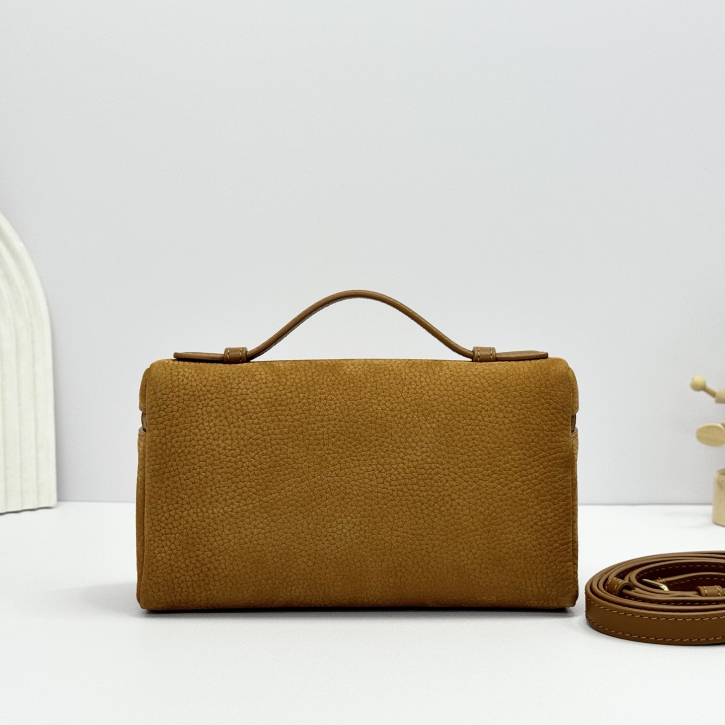 Loro Piana Bon Ton Brown/Sun Gold Extra Pocket L19 Bag - BOPF