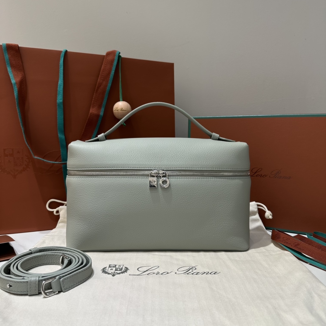 Loro Piana Clutch Bag Tas Pouch Loro Piana 19 gray