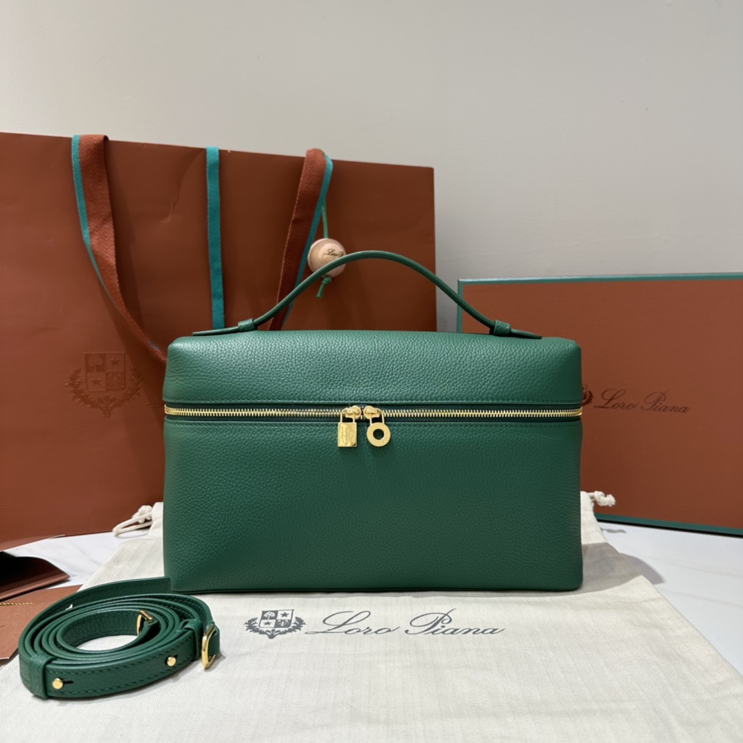 Loro Piana Clutch Bag Tas Pouch Loro Piana 19 Green