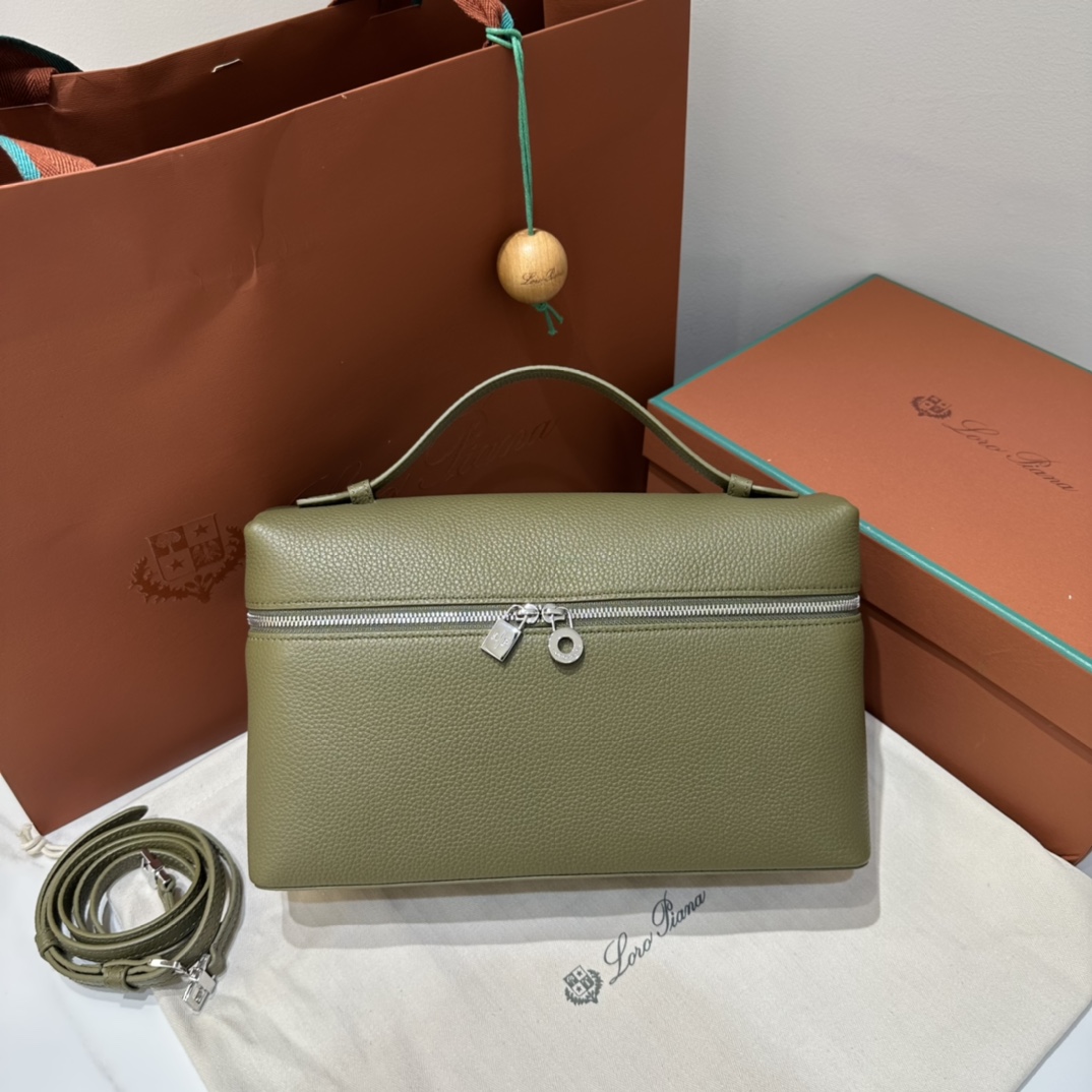 Loro Piana Clutch Bag Tas Pouch Loro Piana 19 Green dark