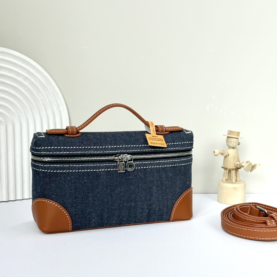 LORO PIANA Denim L19 Extra Pocket Pouch Blue Warm ...