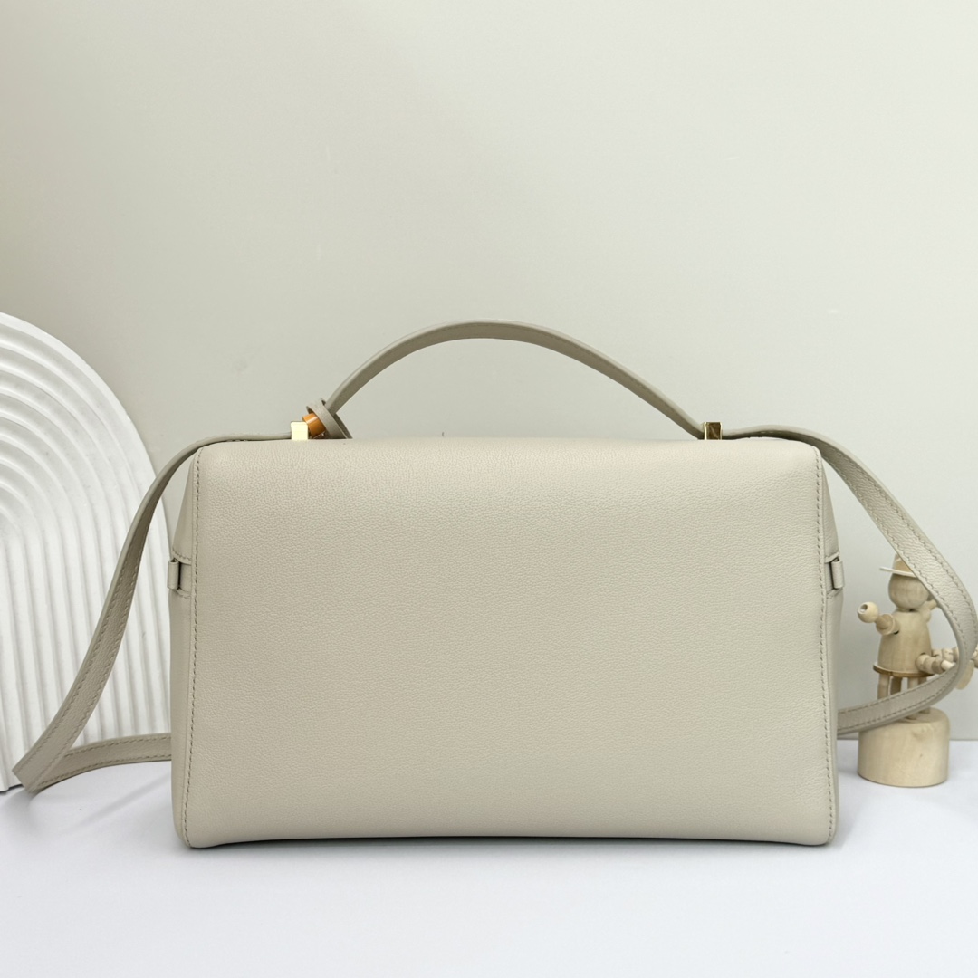 Loro Piana Extra Bag 27 Leather Top Handle Bag In Sunday