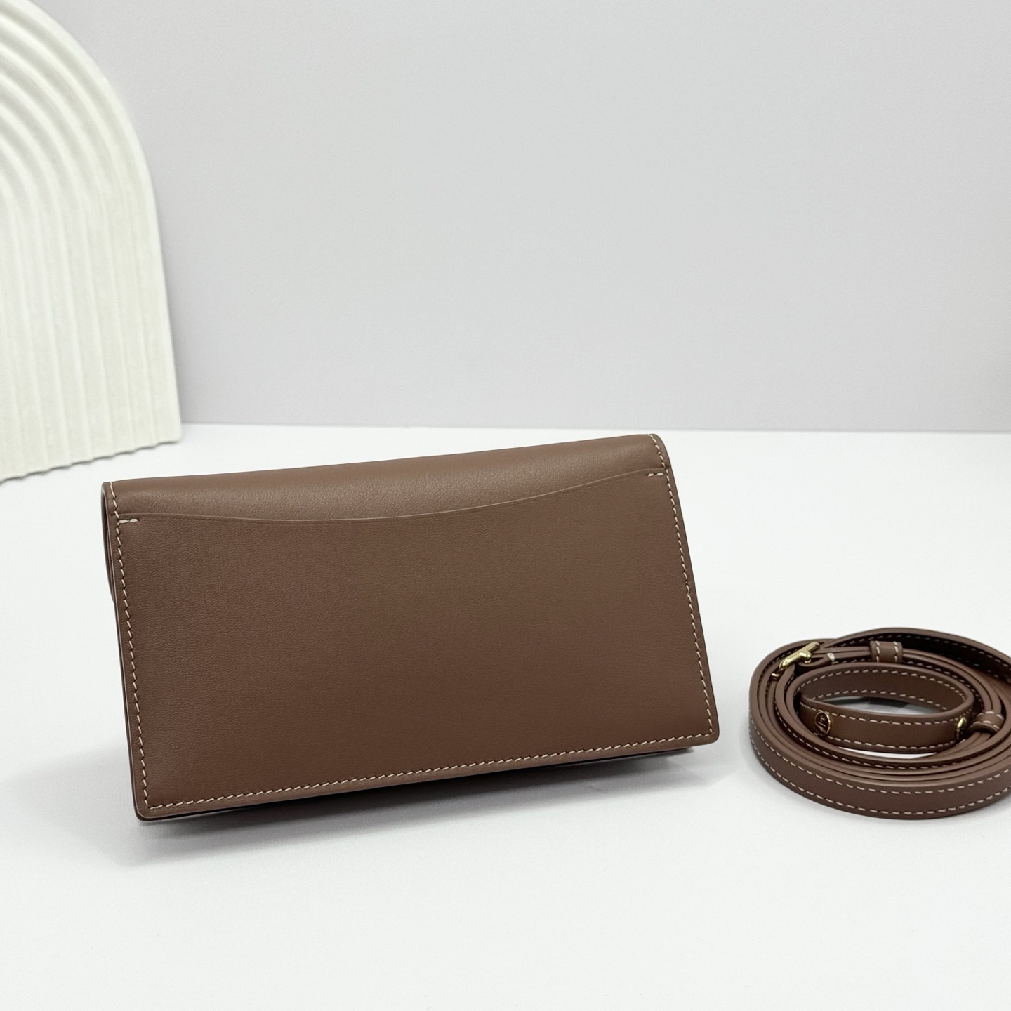 Loro Piana Extra Pochette Calfskin Caramel Sugar/Sun Gold | Loro Piana US