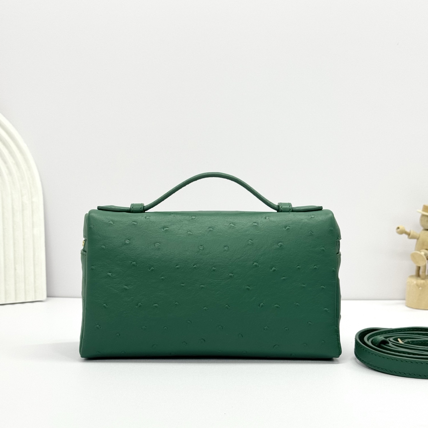 Loro Piana Extra Pocket Charm Grained Calfskin Jazz Club/Sun Gold