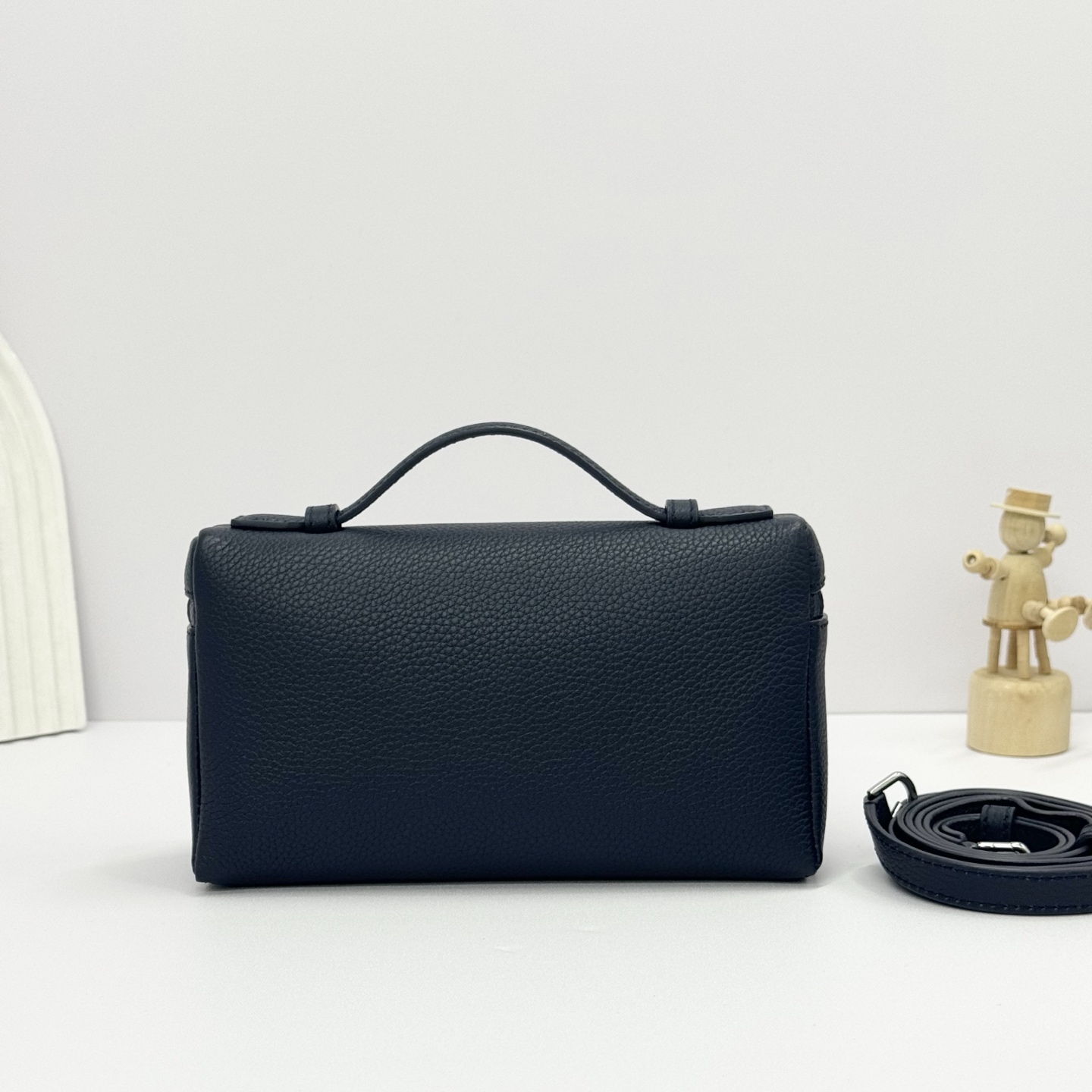 Loro Piana Extra Pocket L19 Leather Pouch in Blue