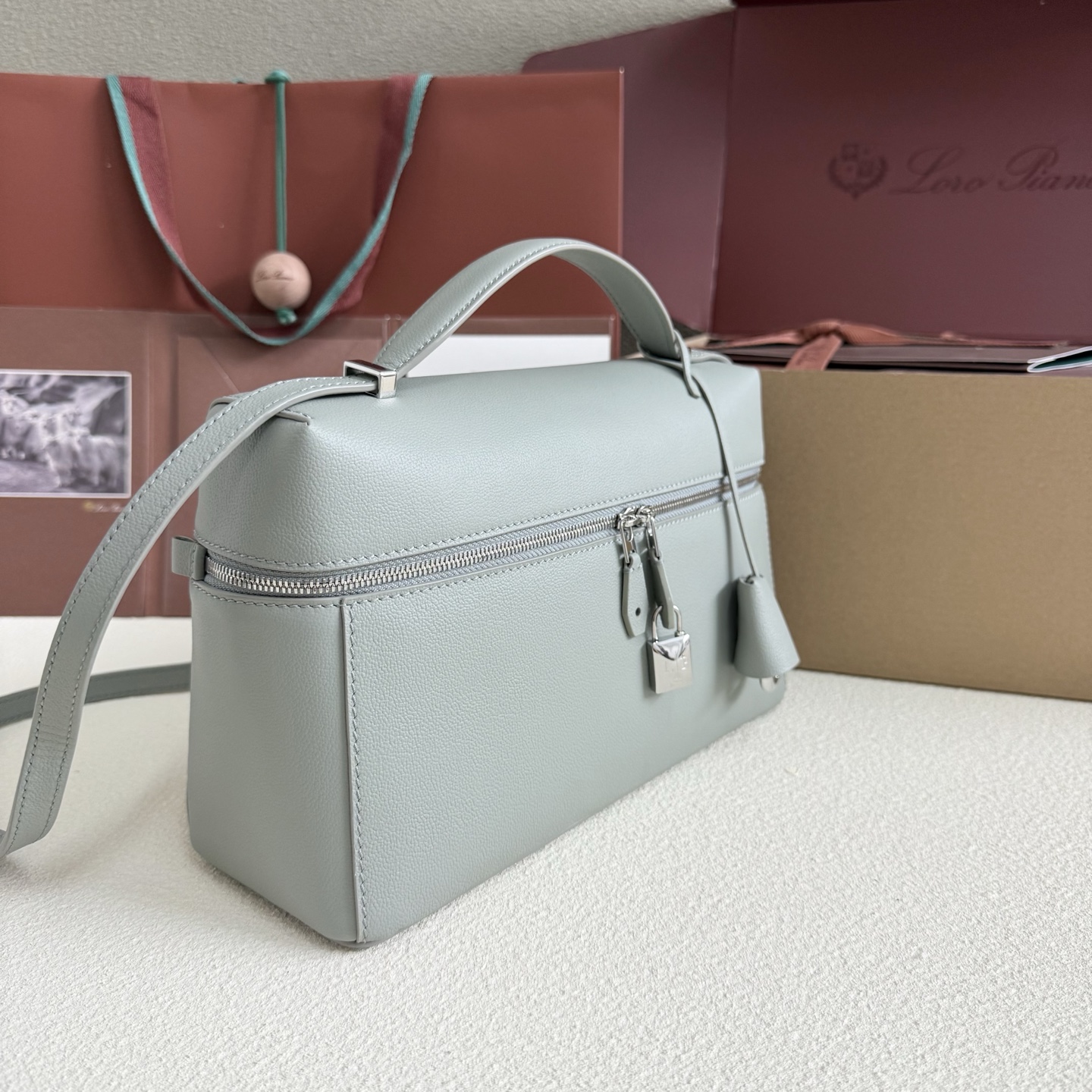 LORO PIANA Extra Pocket L27 textured-leather shoulder bag |