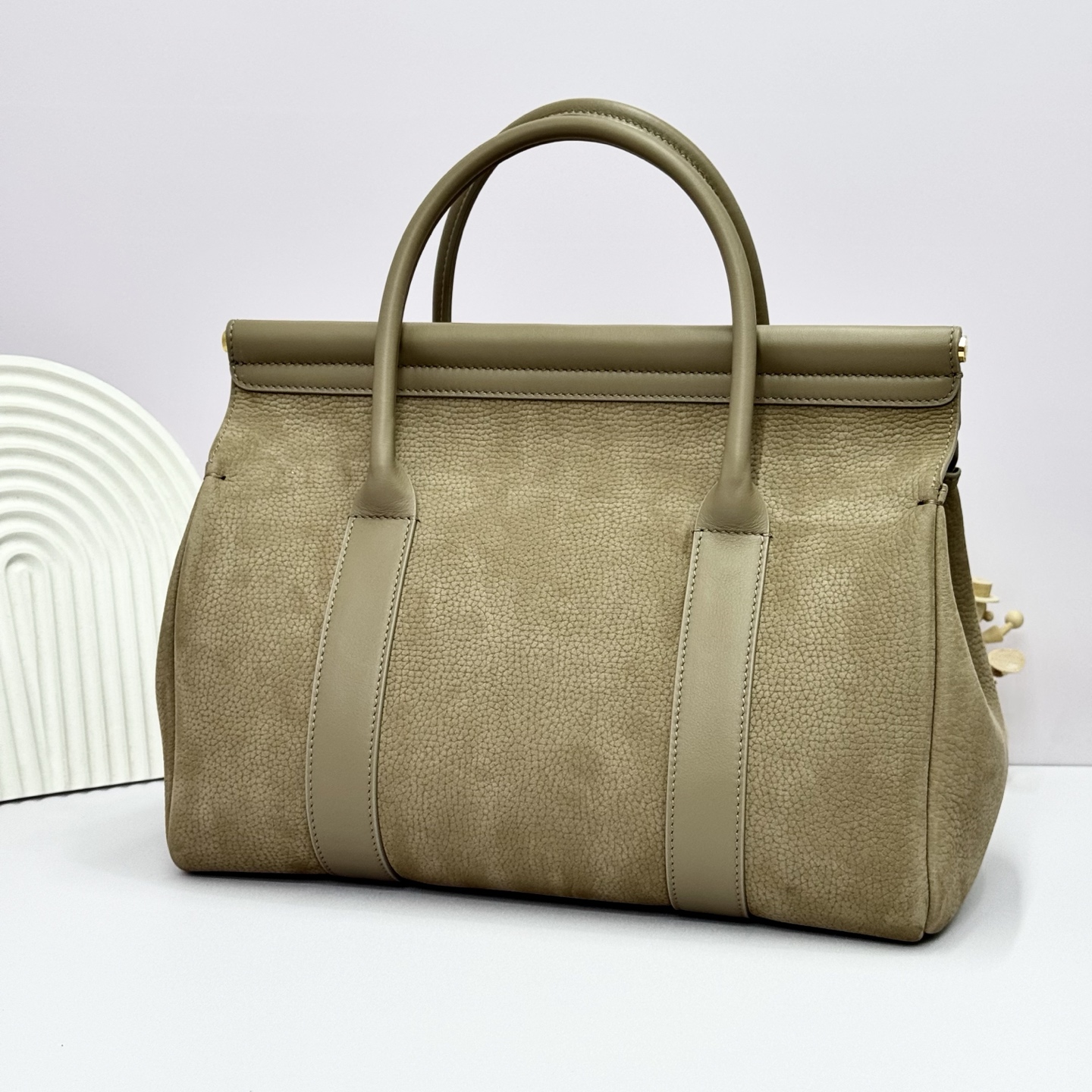 Loro Piana Loom bag L25 Calfskin Dried Taragon/Sun Gold | Loro Piana