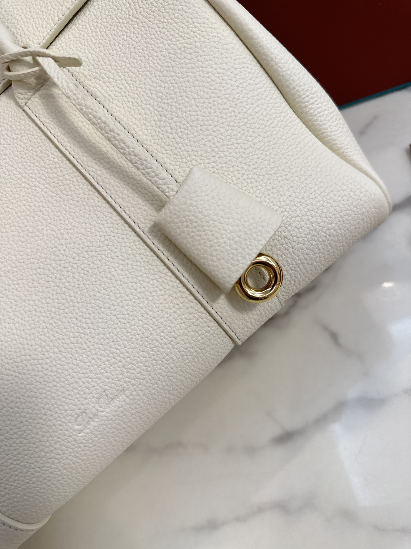 Loro Piana Loom bag L32 Grained Calfskin Whisper White | Loro Piana