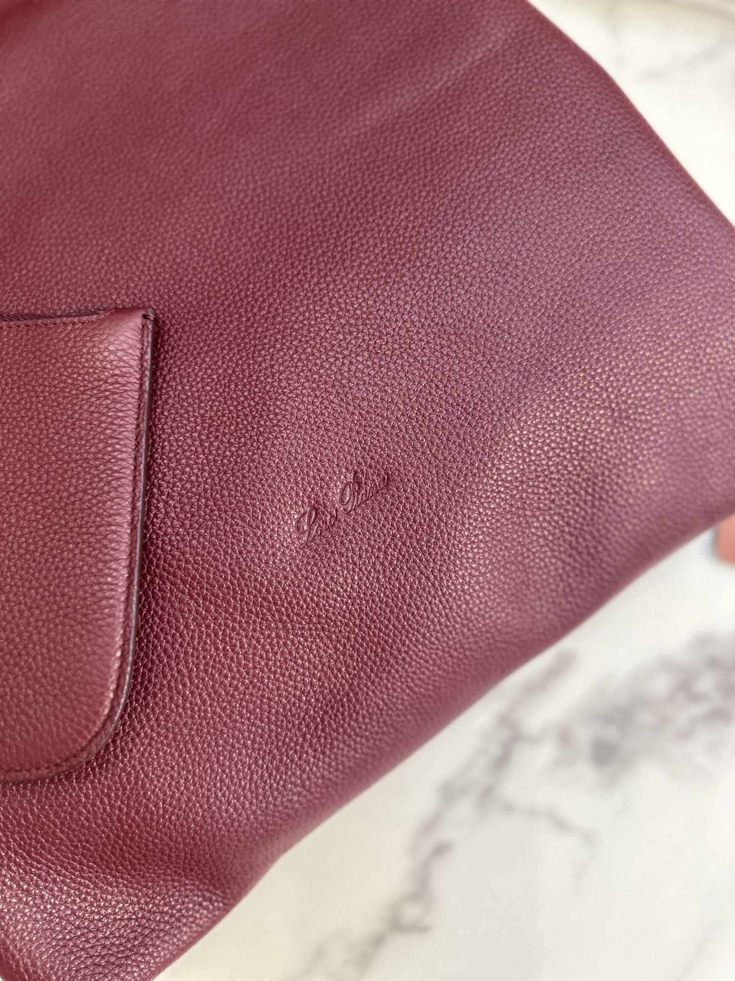 Loro Piana Man Leather Goods Bale bag red| Loro Piana