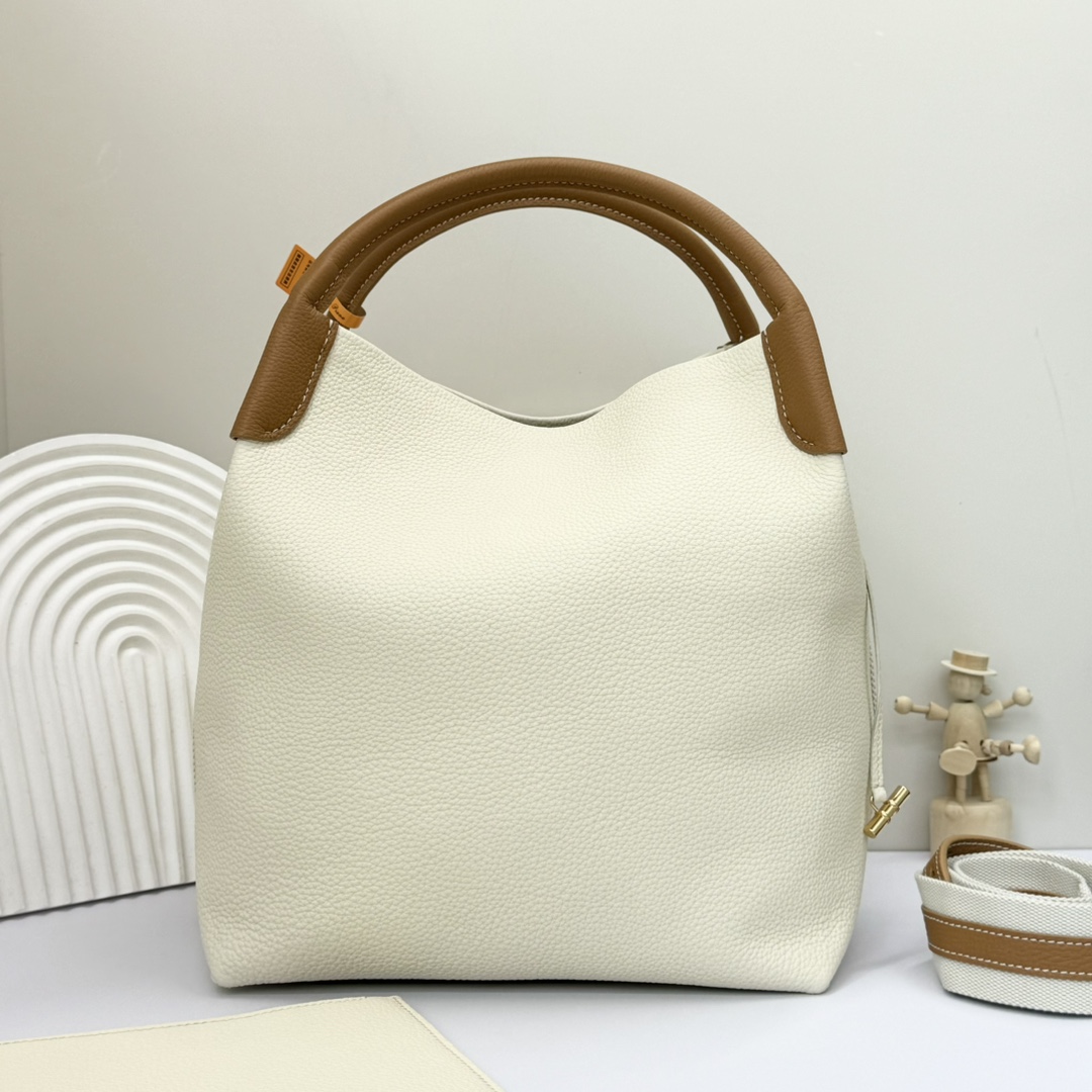 Loro Piana Micro Bale bag Calfskin Whisper White/Wheat Bran/Sun Gold