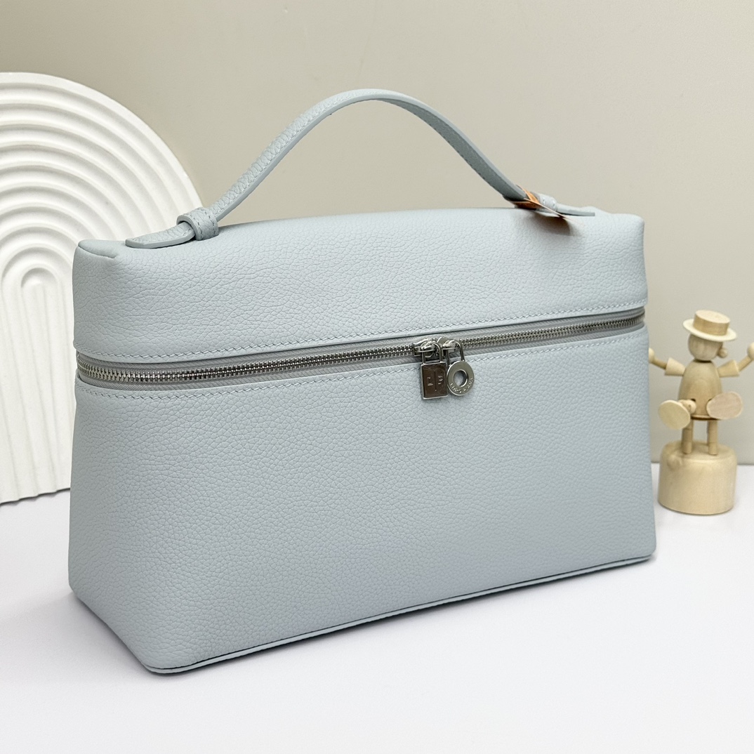 Loro Piana  neo pouch leather crossbody bag blue